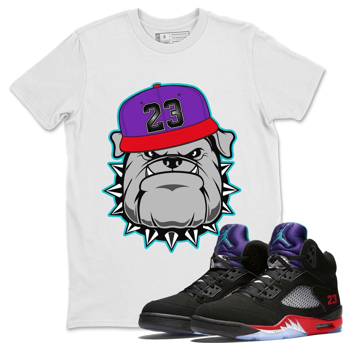 Jordan 5 Top 3 Sneaker Matching T-Shirt English Bulldog Sneaker Tees Jordan 5 Top 3 Sneaker Release Tees Crew Neck Tees