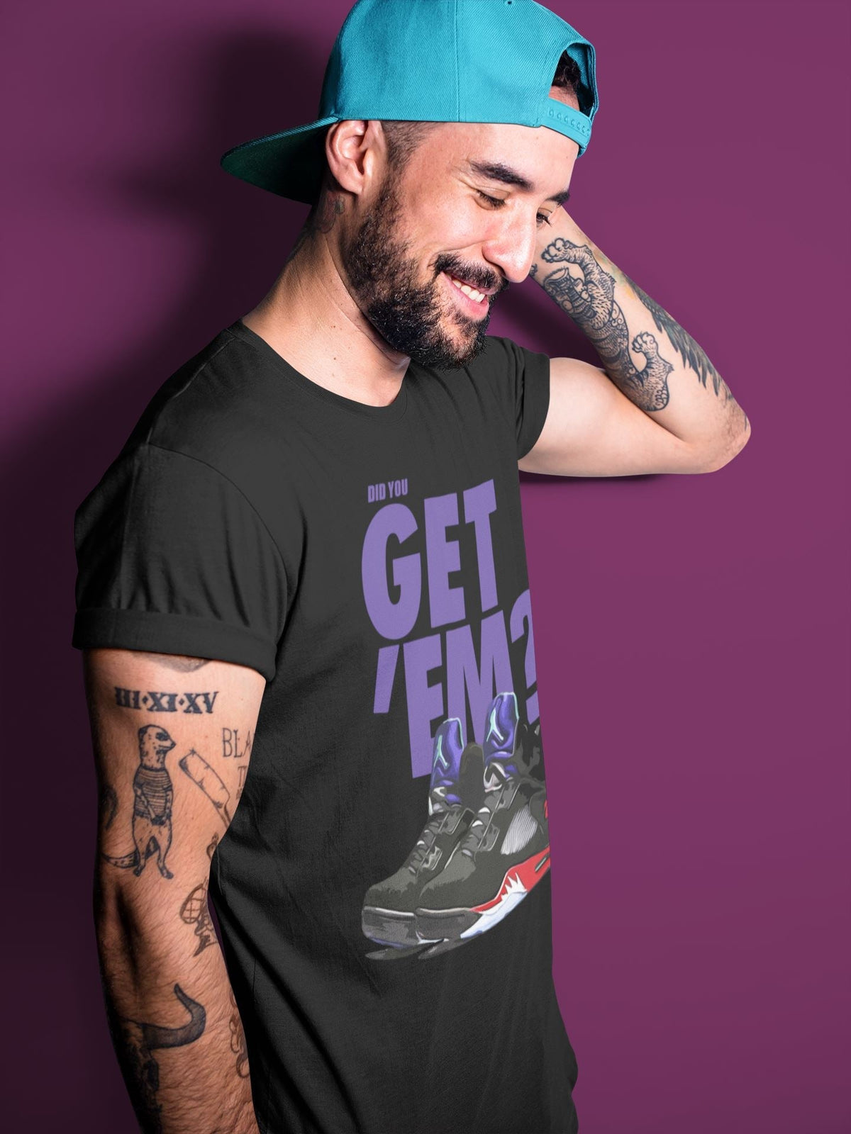 Jordan 5 Retro Top 3 Sneaker Matching T-Shirt Did You Get Em SNRT Sneaker Tees Jordan 5 Retro Top 3 Drip Gear Zone Crew Neck Tees