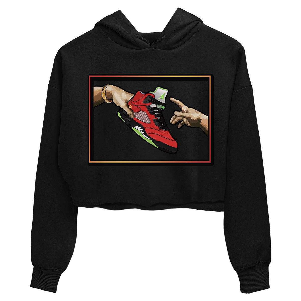 Jordan 5 What The Sneaker Matching T-Shirt Adam's Creation Sneaker Tees Jordan 5 What The Sneaker Release Tees Women's Shirts