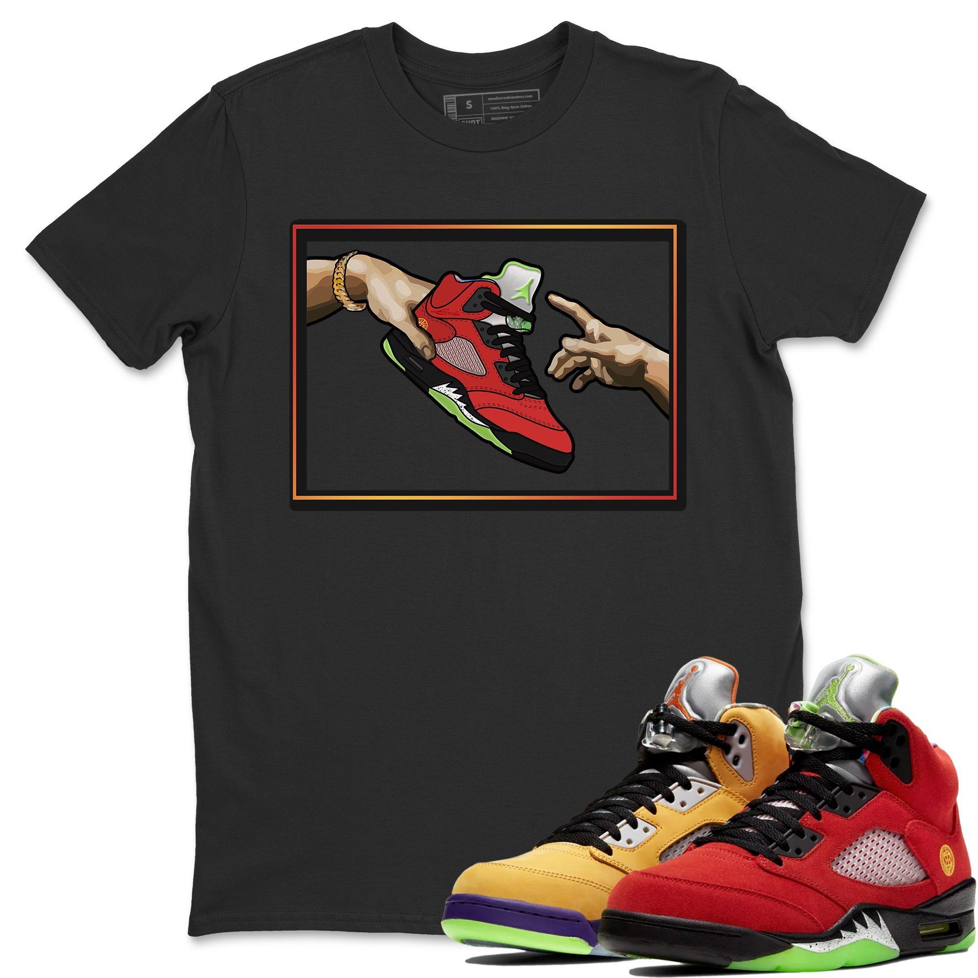 Jordan 5 What The Shirt To Match Jordans Adam's Creation Sneaker Tees Jordan 5 What The Drip Gear Zone Sneaker Matching Clothing Unisex Shirts