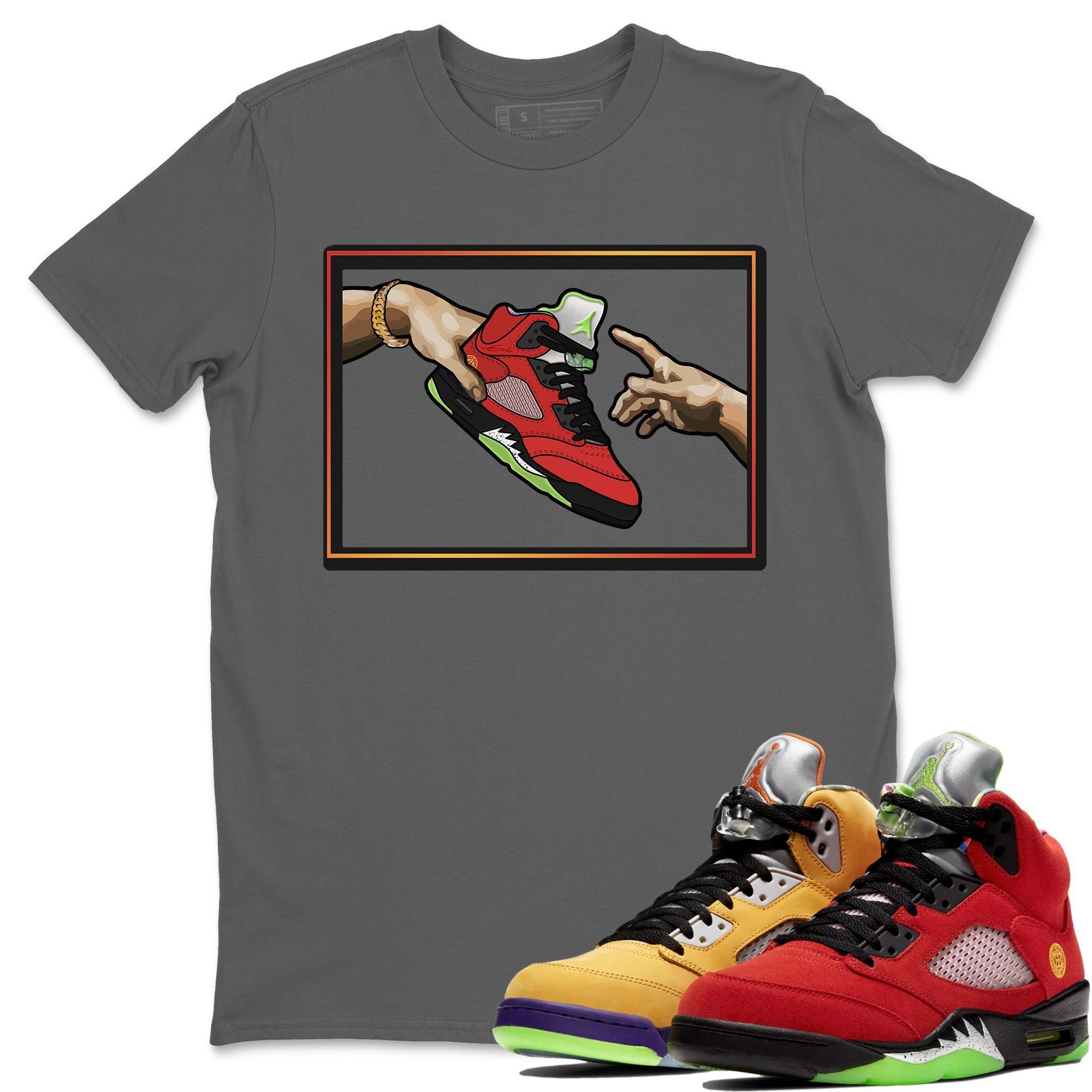 Jordan 5 What The Shirt To Match Jordans Adam's Creation Sneaker Tees Jordan 5 What The Drip Gear Zone Sneaker Matching Clothing Unisex Shirts