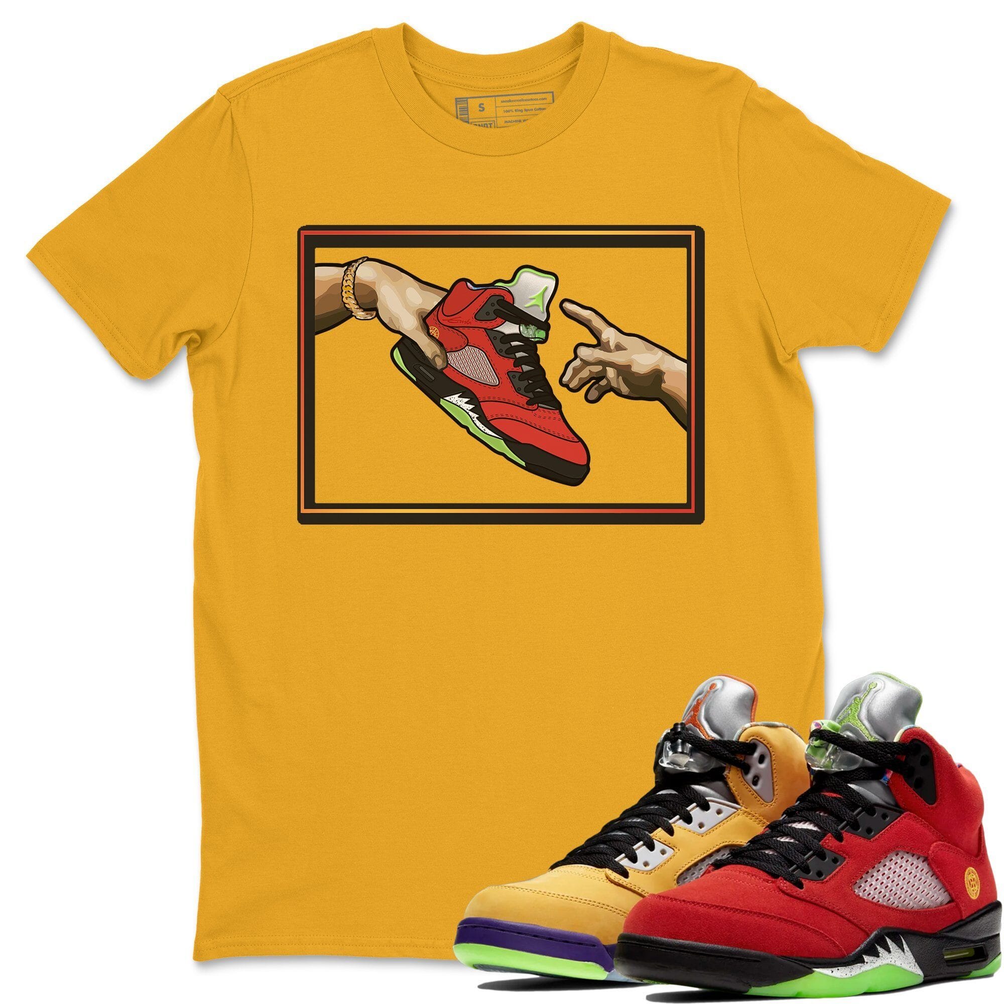 Jordan 5 What The Shirt To Match Jordans Adam's Creation Sneaker Tees Jordan 5 What The Drip Gear Zone Sneaker Matching Clothing Unisex Shirts