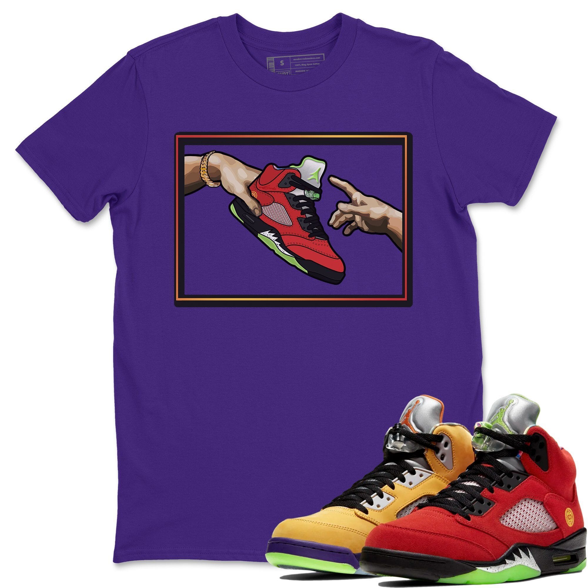Jordan 5 What The Shirt To Match Jordans Adam's Creation Sneaker Tees Jordan 5 What The Drip Gear Zone Sneaker Matching Clothing Unisex Shirts