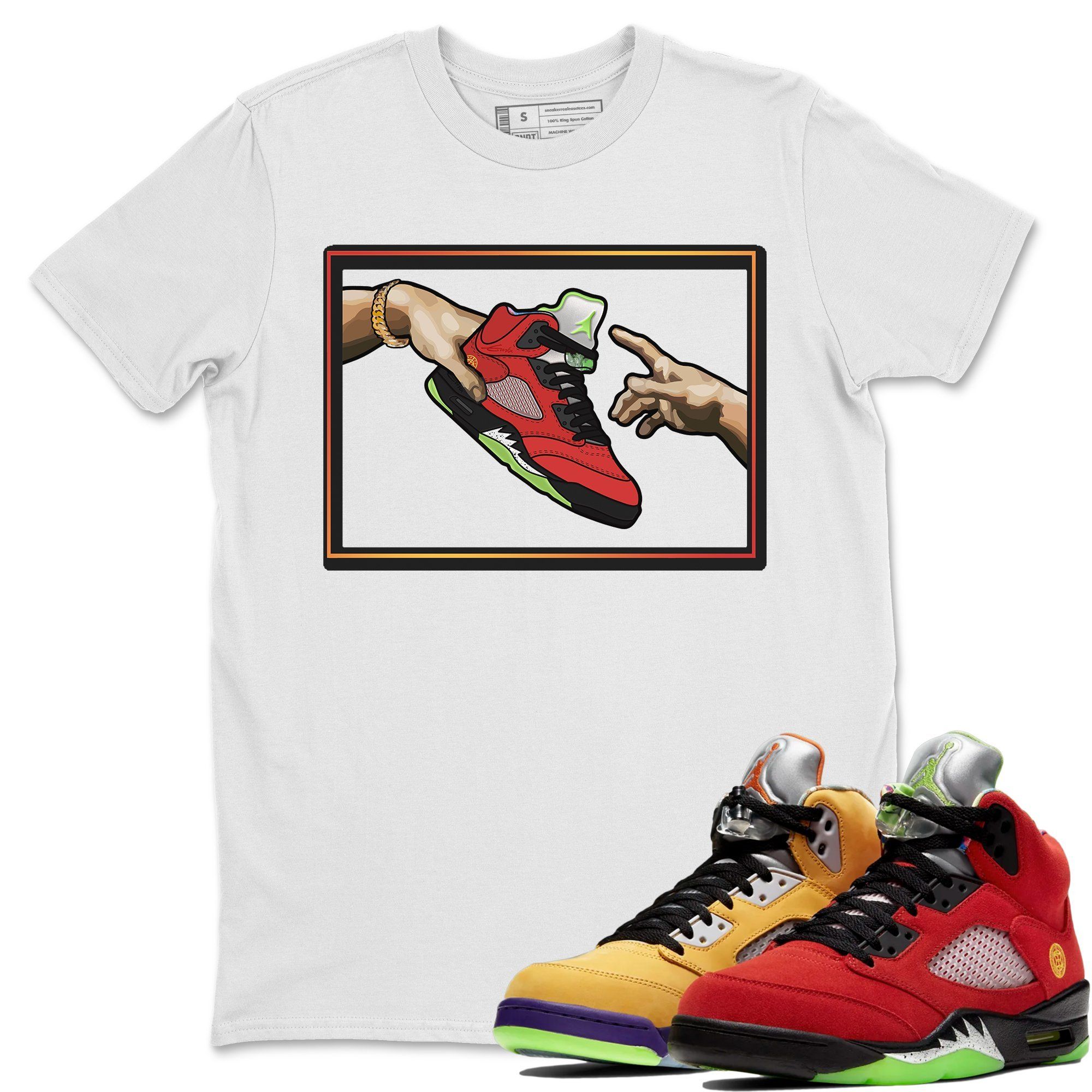 Jordan 5 What The Shirt To Match Jordans Adam's Creation Sneaker Tees Jordan 5 What The Drip Gear Zone Sneaker Matching Clothing Unisex Shirts