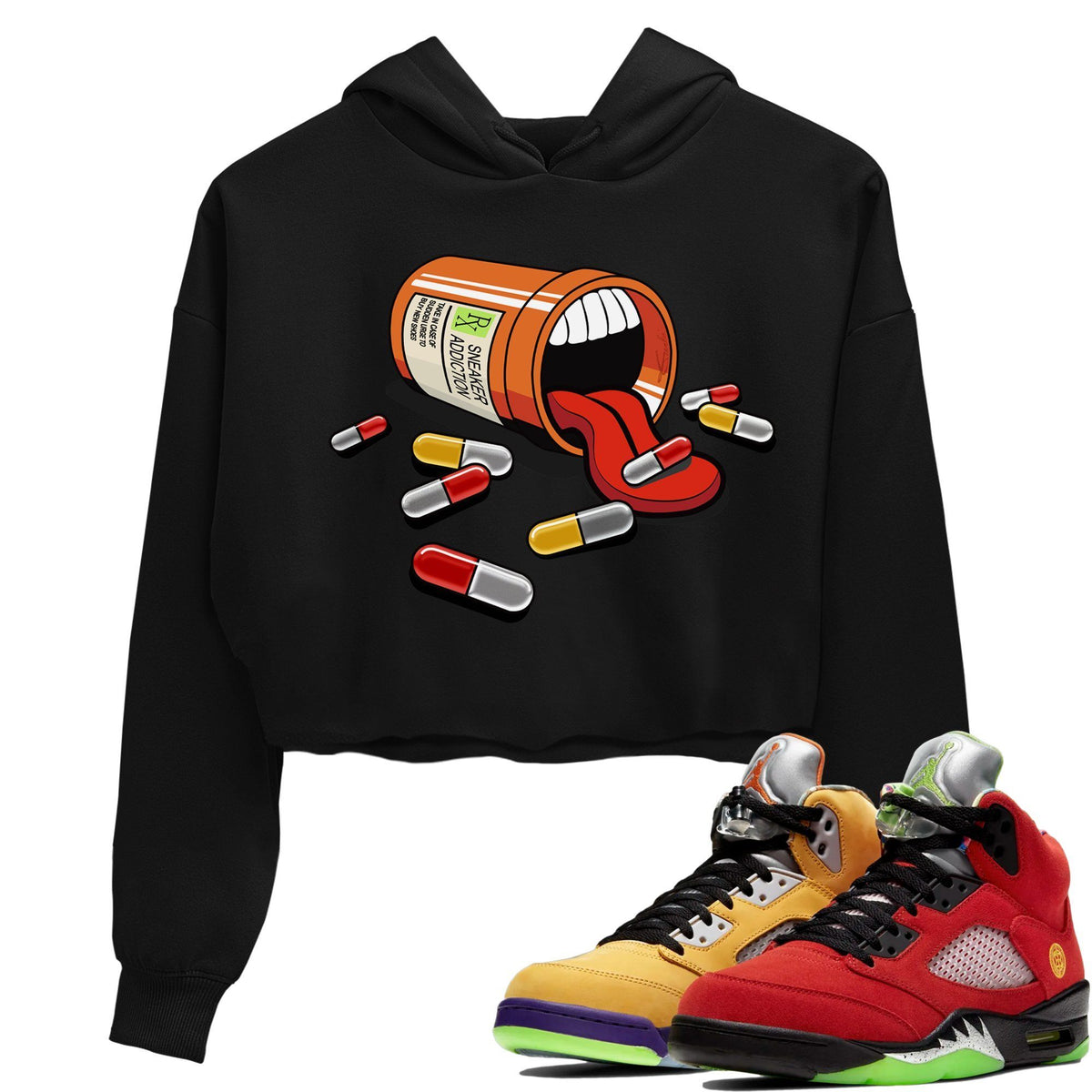 Jordan 5 What The Sneaker Matching T-Shirt Sneaker Addiction Sneaker Tees Jordan 5 What The Sneaker Release Tees Women's Shirts