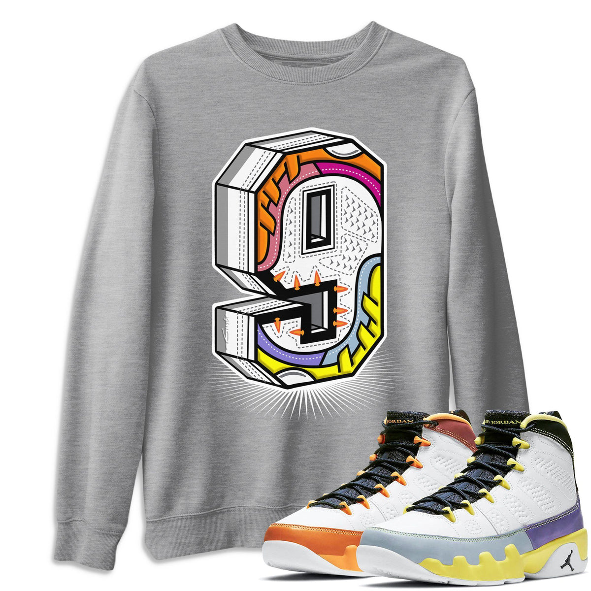 Jordan 9 Change The World Shirt To Match Jordans Nine Statue Sneaker Tees Jordan 9 Change The World Drip Gear Zone Sneaker Matching Clothing Unisex Shirts