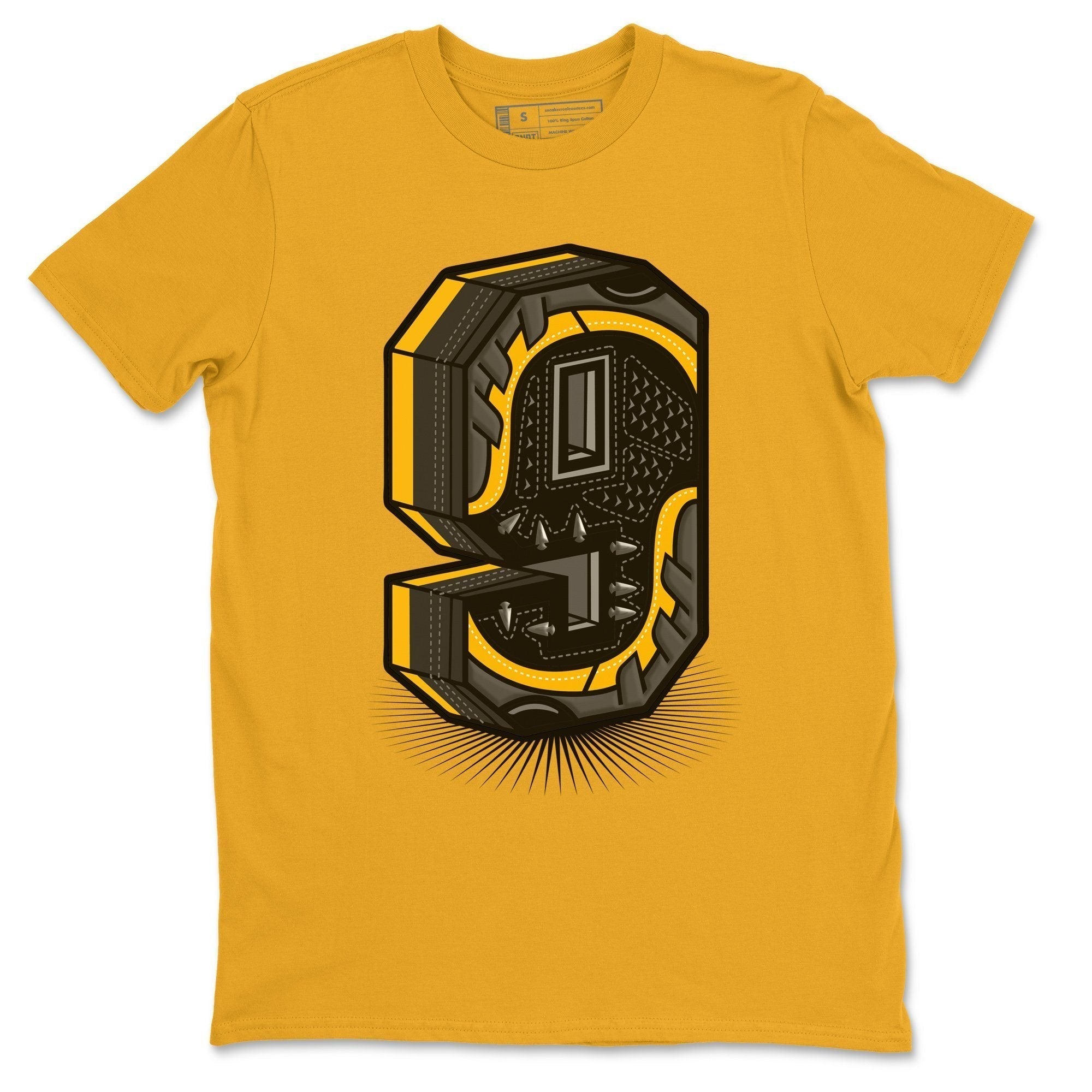 Jordan 9 University Gold Shirt To Match Jordans Nine Statue Sneaker Tees Jordan 9 University Gold Drip Gear Zone Sneaker Matching Clothing Unisex Shirts