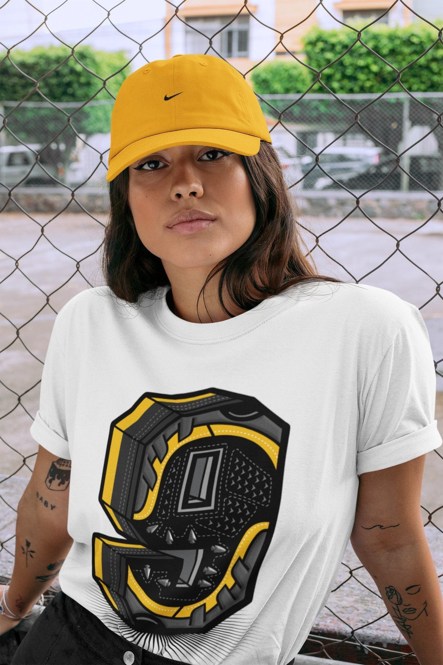 Jordan 9 University Gold Shirt To Match Jordans Nine Statue Sneaker Tees Jordan 9 University Gold Drip Gear Zone Sneaker Matching Clothing Unisex Shirts