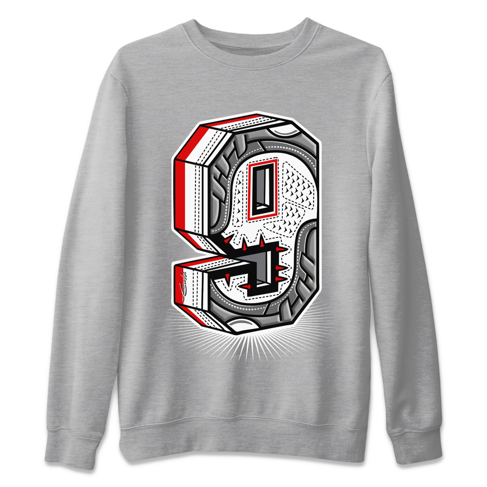 Jordan 9 Fire Red Shirt To Match Jordans Nine Statue Sneaker Tees Jordan 9 Fire Red Drip Gear Zone Sneaker Matching Clothing Unisex Shirts