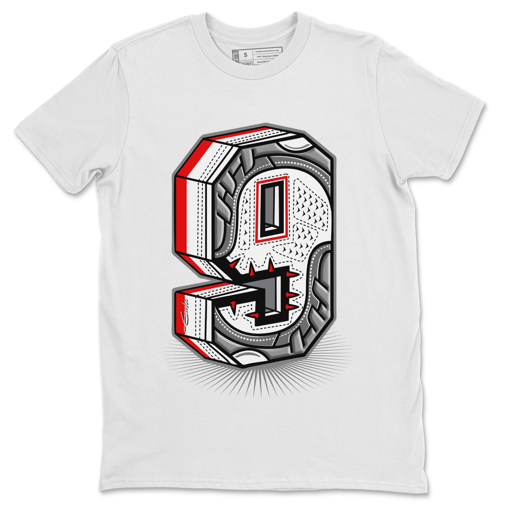 Jordan 9 Fire Red Shirt To Match Jordans Nine Statue Sneaker Tees Jordan 9 Fire Red Drip Gear Zone Sneaker Matching Clothing Unisex Shirts