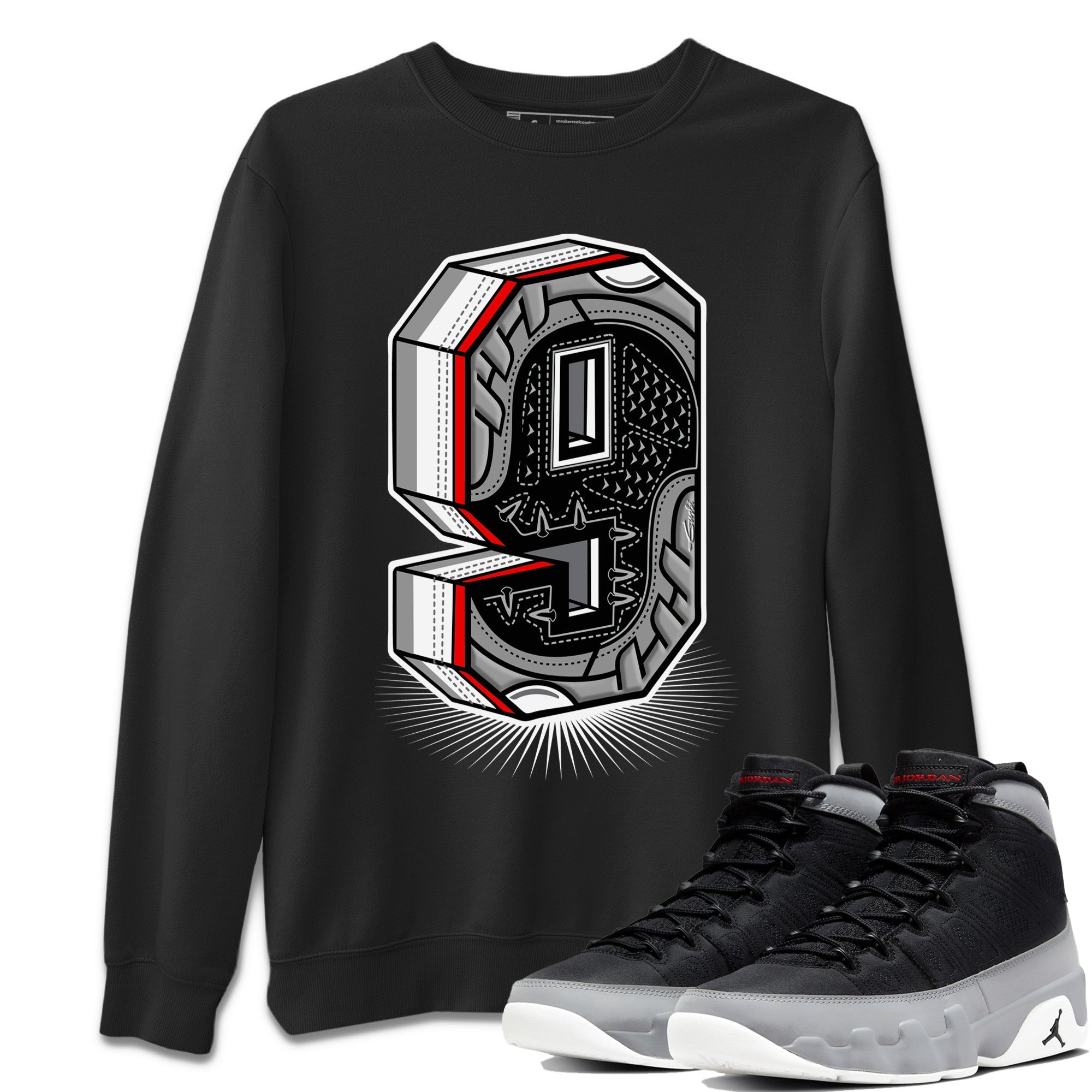 Jordan 9 Particle Grey Shirt To Match Jordans Nine Statue Sneaker Tees Jordan 9 Particle Grey Drip Gear Zone Sneaker Matching Clothing Unisex Shirts