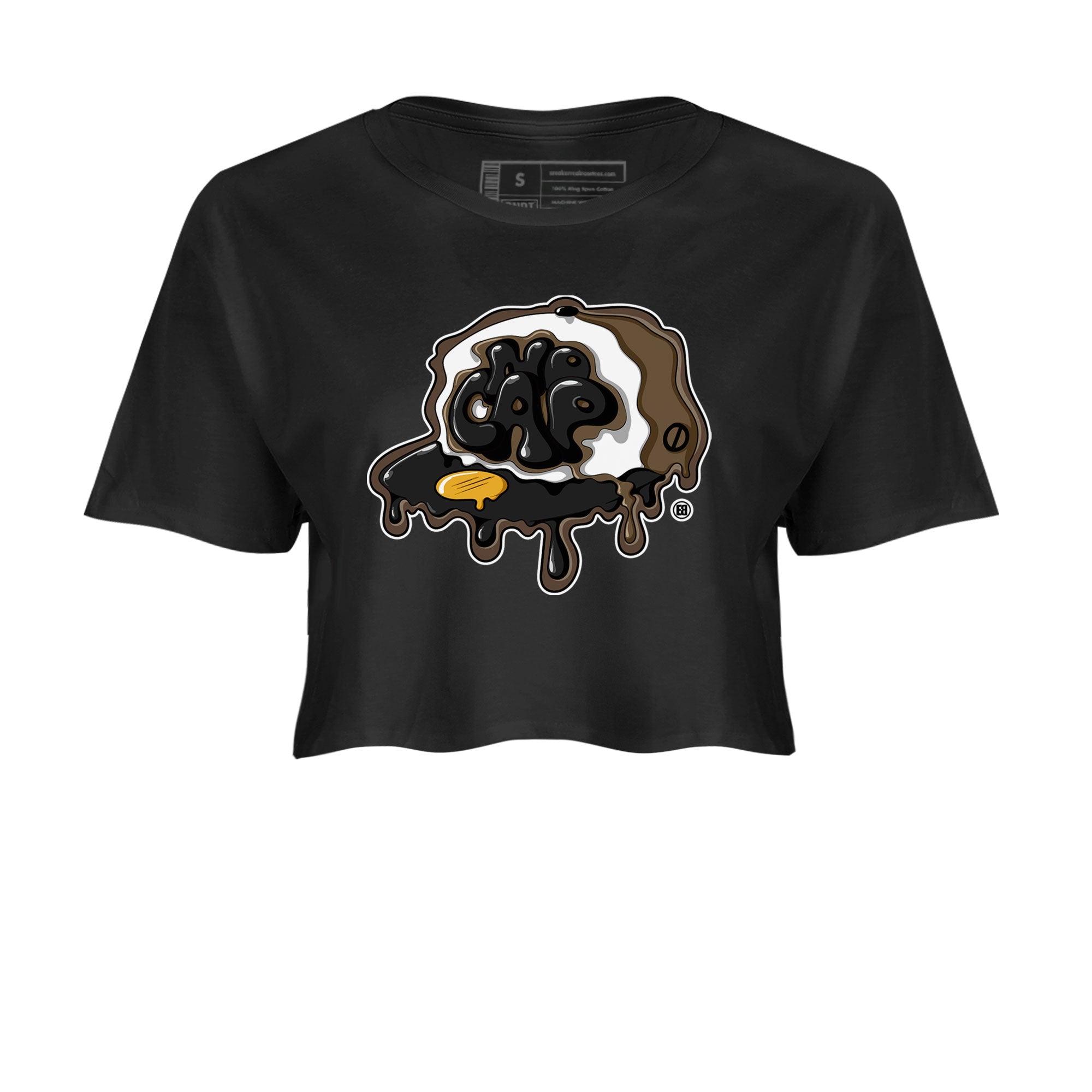 Air Jordan 1 Palomino shirt to match jordans No Cap Streetwear Sneaker Shirt Air Jordan 1 Retro High OG Palomino Drip Gear Zone Sneaker Matching Clothing Black 2 Crop T-Shirt