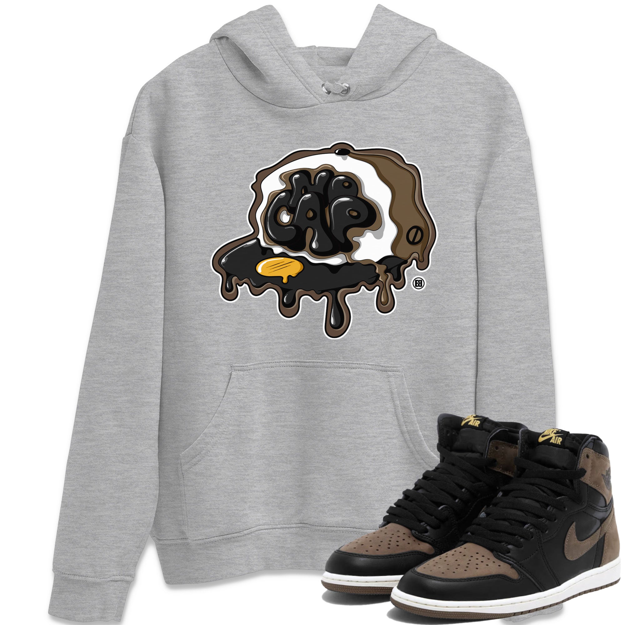 Air Jordan 1 Palomino shirt to match jordans No Cap Streetwear Sneaker Shirt Air Jordan 1 Retro High OG Palomino Drip Gear Zone Sneaker Matching Clothing Casual Unisex shirts Heather Grey 1 T-Shirt