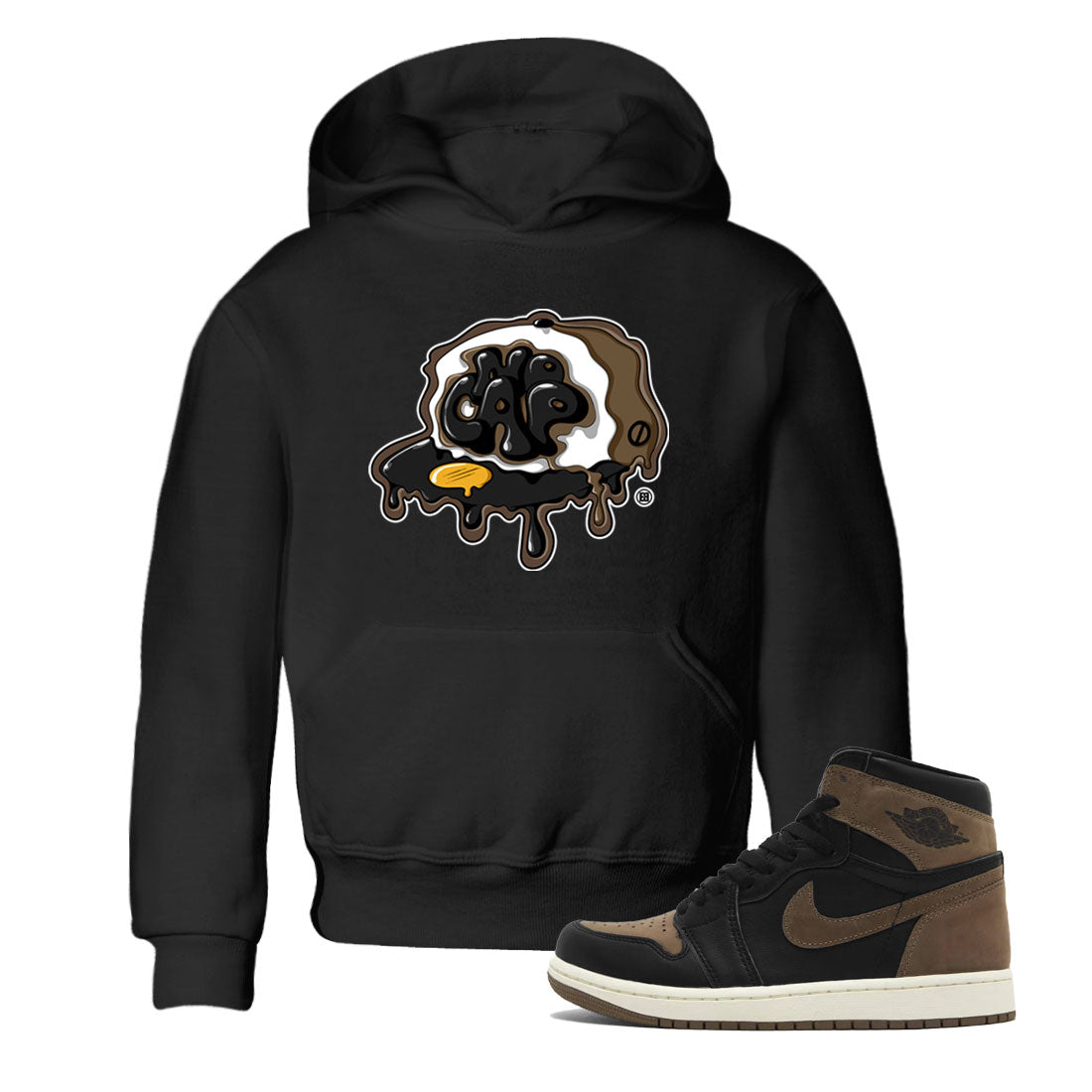 Air Jordan 1 Palomino shirt to match jordans No Cap Streetwear Sneaker Shirt Air Jordan 1 Retro High OG Palomino Drip Gear Zone Sneaker Matching Clothing Baby Toddler Kids Black 1 T-Shirt