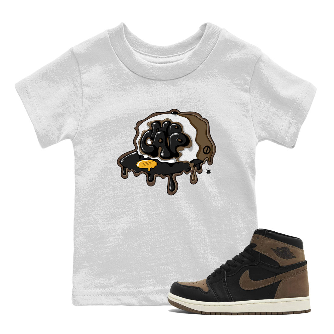Air Jordan 1 Palomino shirt to match jordans No Cap Streetwear Sneaker Shirt Air Jordan 1 Retro High OG Palomino Drip Gear Zone Sneaker Matching Clothing Baby Toddler Kids White 1 T-Shirt