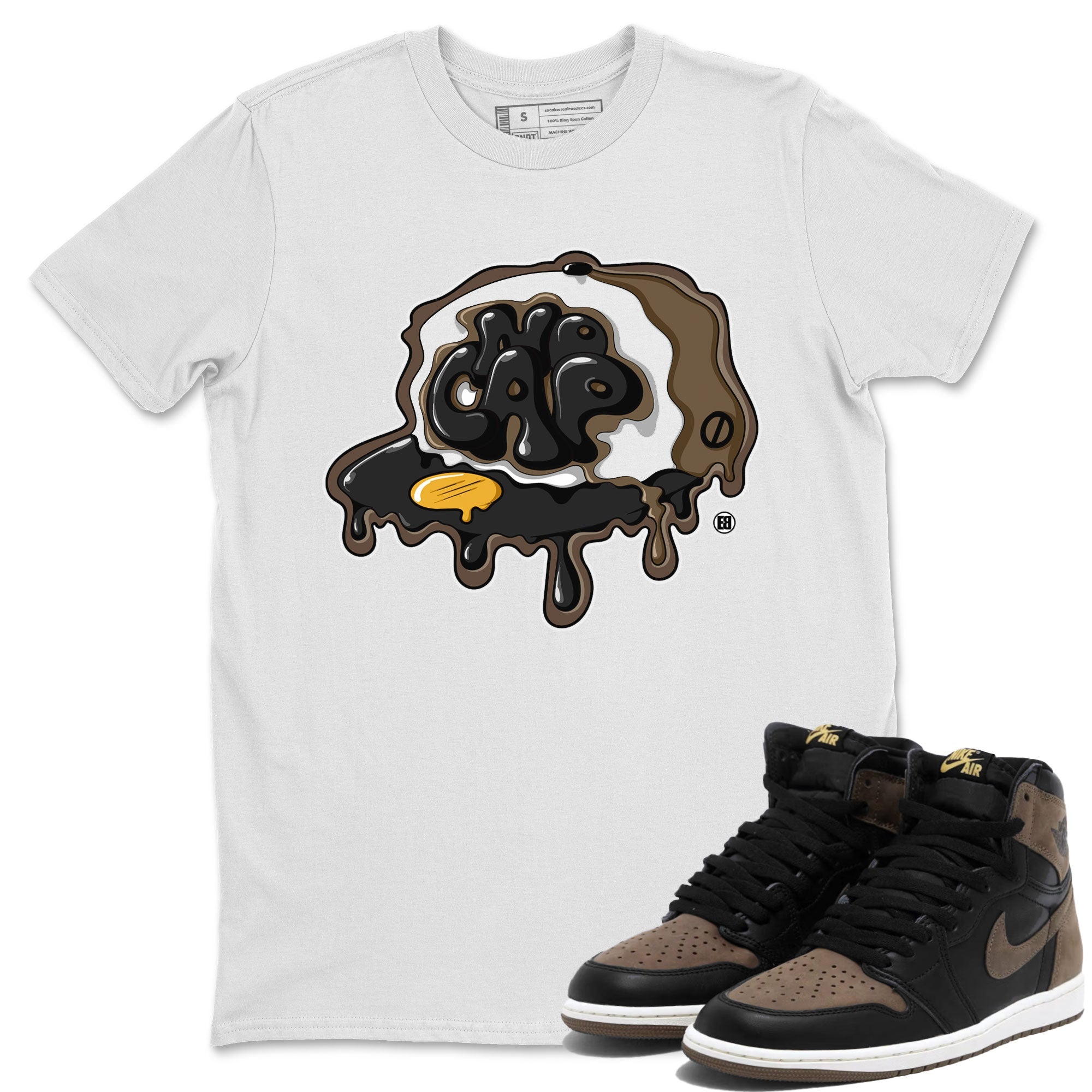 Air Jordan 1 Palomino shirt to match jordans No Cap Streetwear Sneaker Shirt Air Jordan 1 Retro High OG Palomino Drip Gear Zone Sneaker Matching Clothing Casual Unisex shirts White 1 T-Shirt