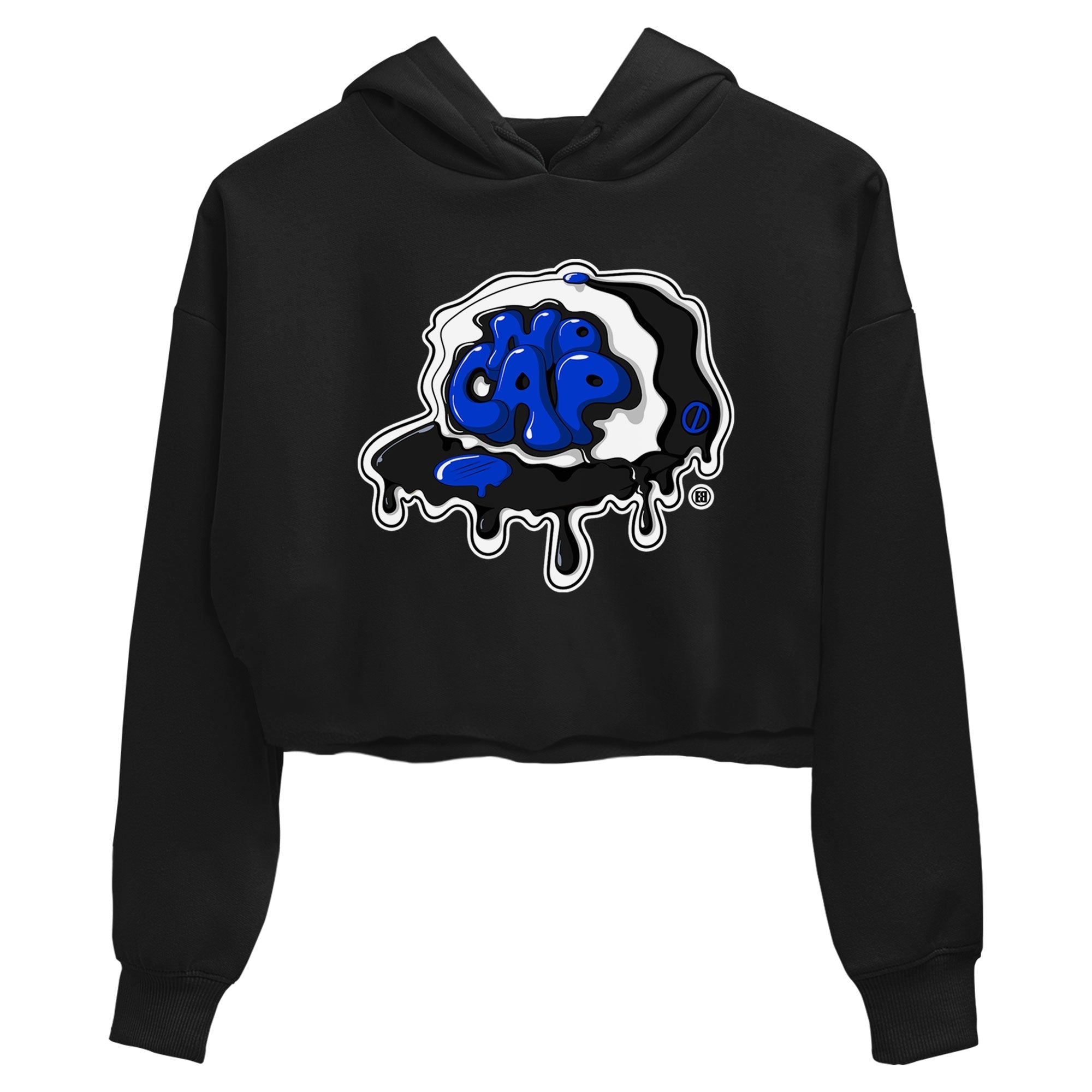 Air Jordan 1 Royal Reimagined shirt to match jordans No Cap sneaker tees Jordan 1 Retro High OG Royal Reimagined Drip Gear Zone Black 2 Crop T-Shirt