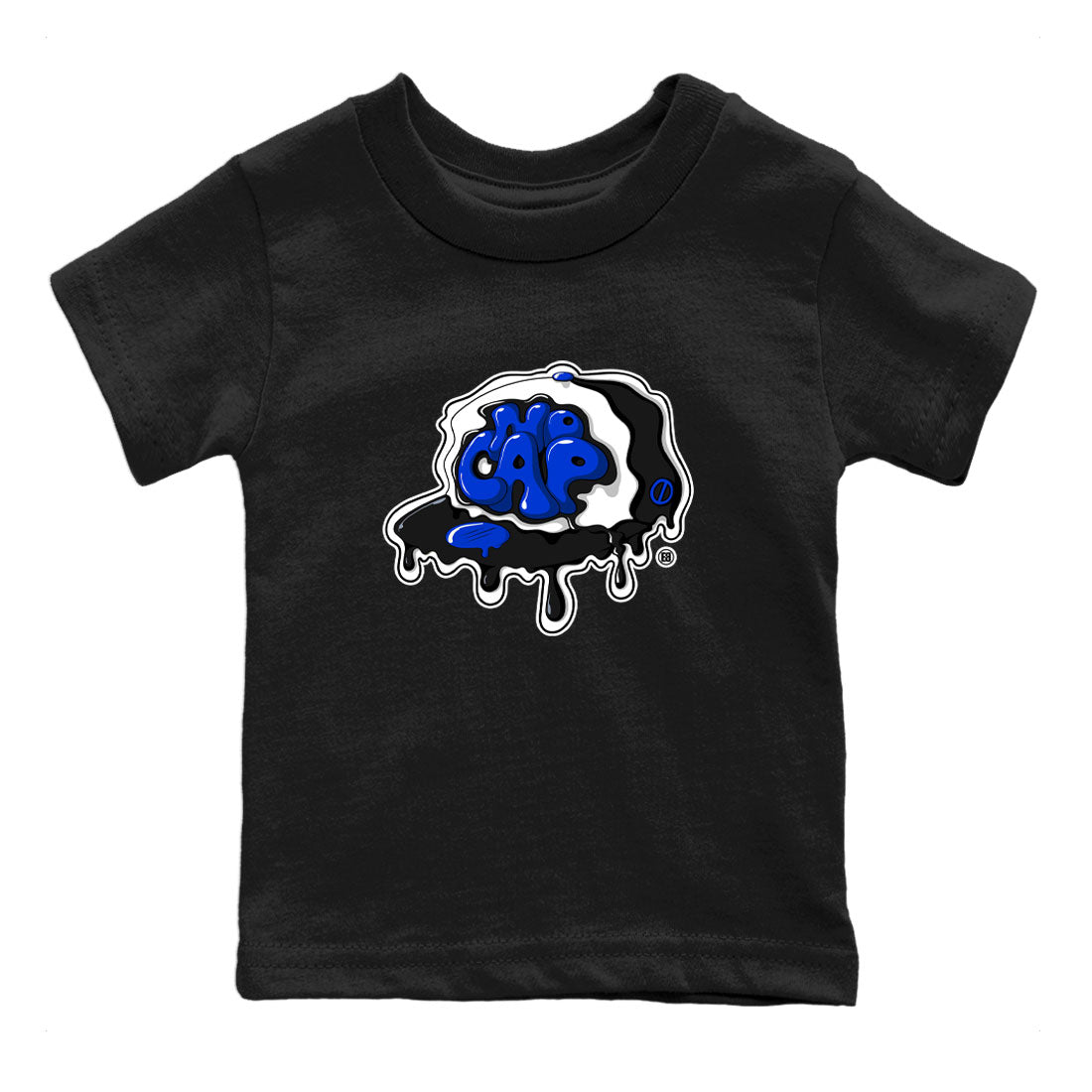 Air Jordan 1 Royal Reimagined shirt to match jordans No Cap sneaker tees Jordan 1 Retro High OG Royal Reimagined Drip Gear Zone Kids Baby Toddler sneaker shirts Black 2 T-Shirt
