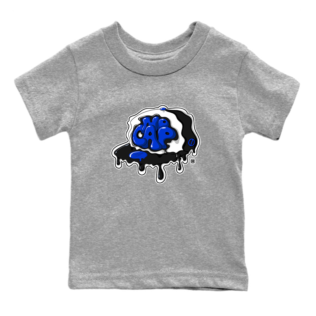 Air Jordan 1 Royal Reimagined shirt to match jordans No Cap sneaker tees Jordan 1 Retro High OG Royal Reimagined Drip Gear Zone Kids Baby Toddler sneaker shirts Heather Grey 2 T-Shirt
