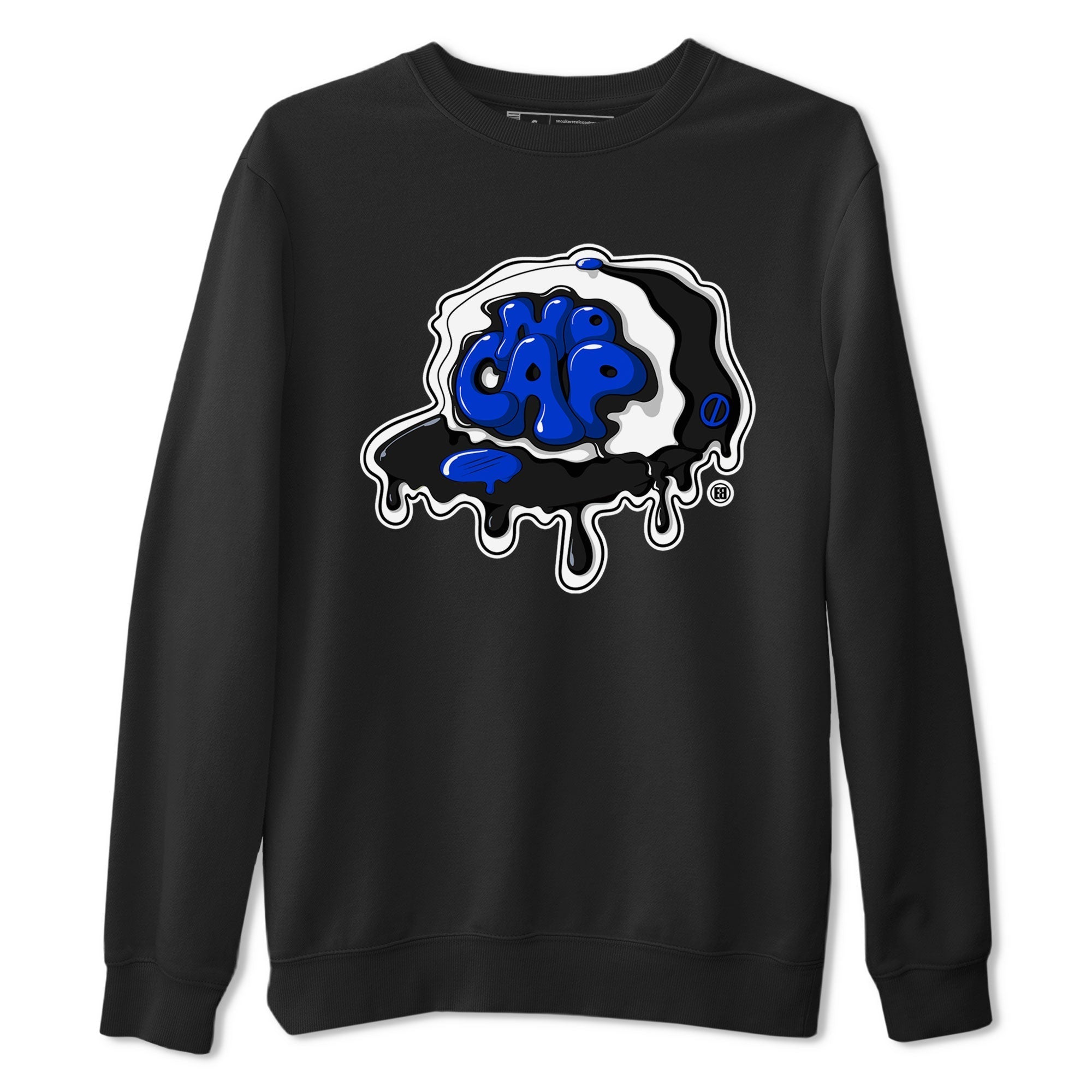 Air Jordan 1 Royal Reimagined shirt to match jordans No Cap sneaker tees Jordan 1 Retro High OG Royal Reimagined Drip Gear Zone Crew Neck Casual Unisex Black 2 T-Shirt