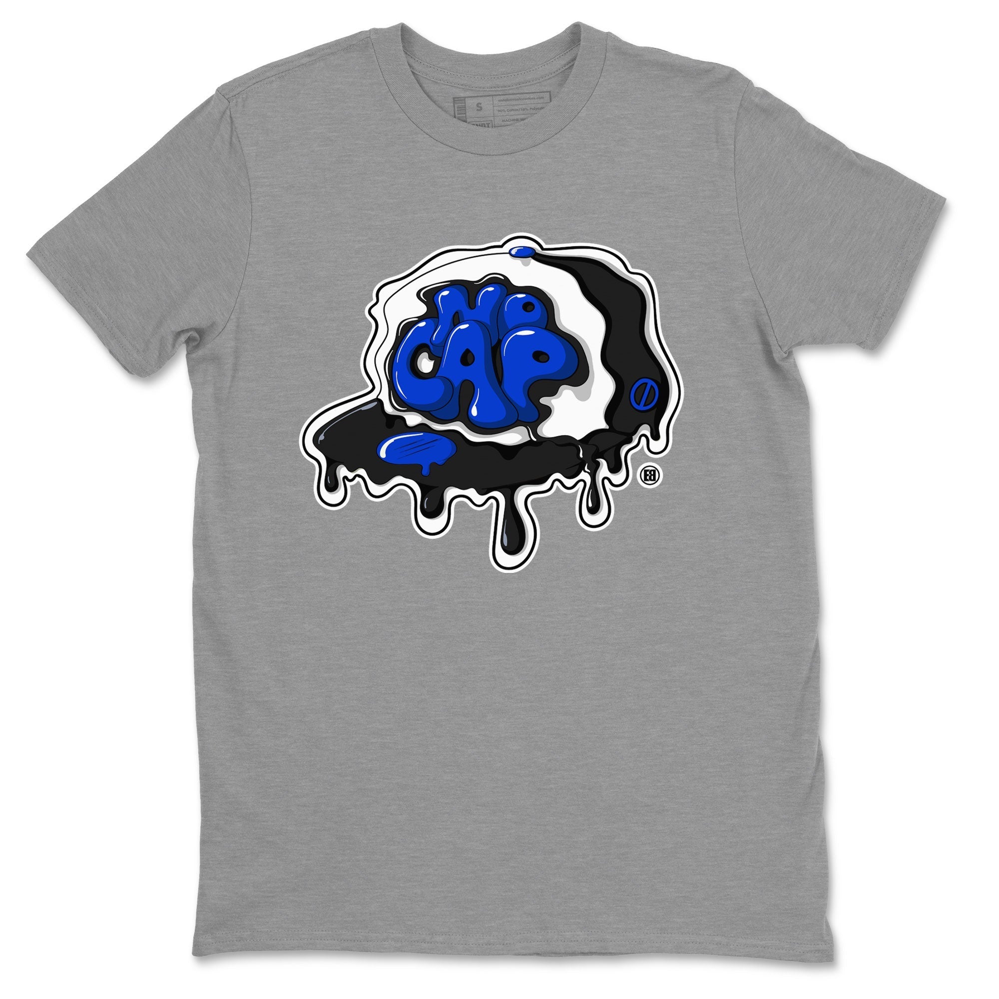 Air Jordan 1 Royal Reimagined shirt to match jordans No Cap sneaker tees Jordan 1 Retro High OG Royal Reimagined Drip Gear Zone Crew Neck Casual Unisex Heather Grey 2 T-Shirt