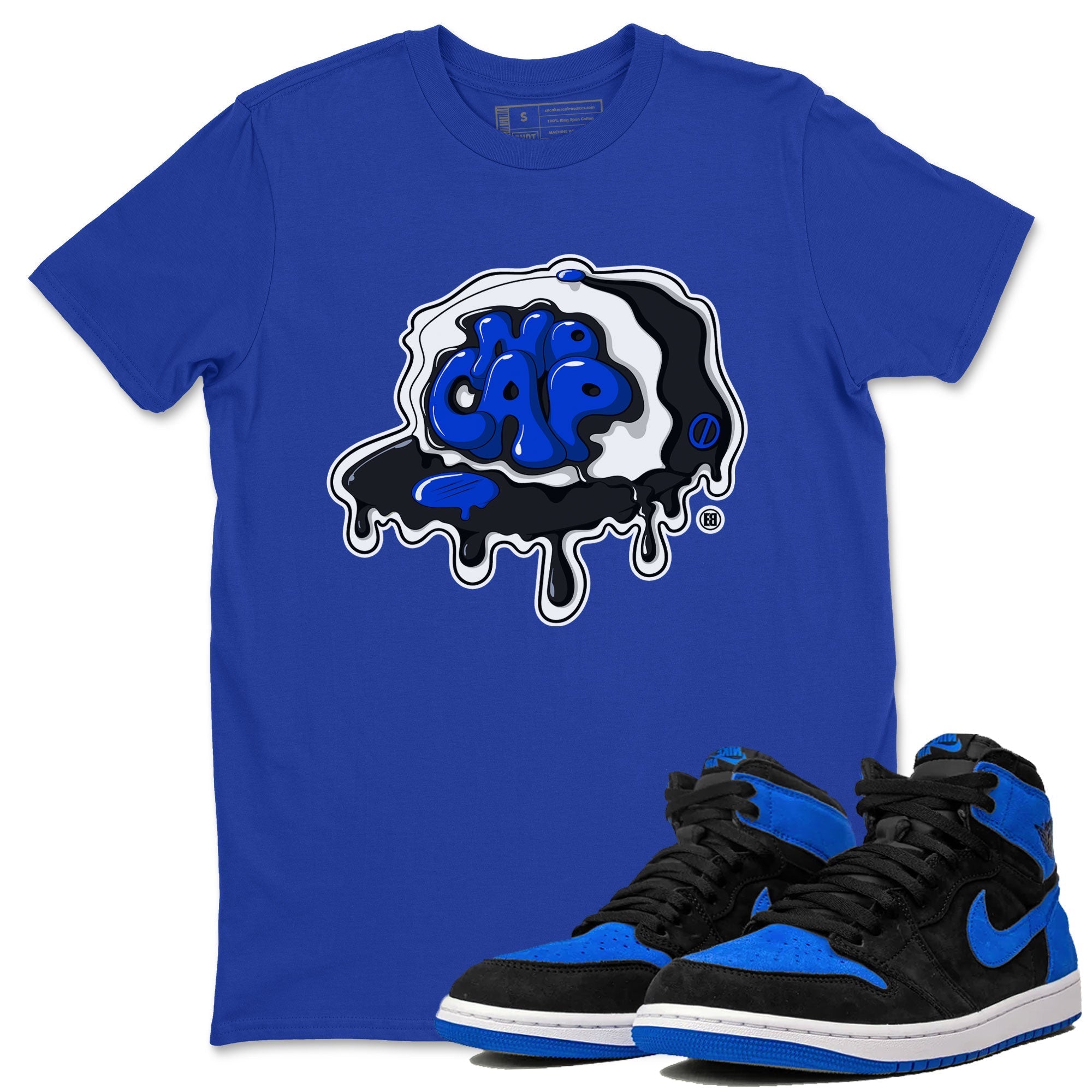 Air Jordan 1 Royal Reimagined shirt to match jordans No Cap sneaker tees Jordan 1 Retro High OG Royal Reimagined Drip Gear Zone Crew Neck Casual Unisex Royal Blue 1 T-Shirt