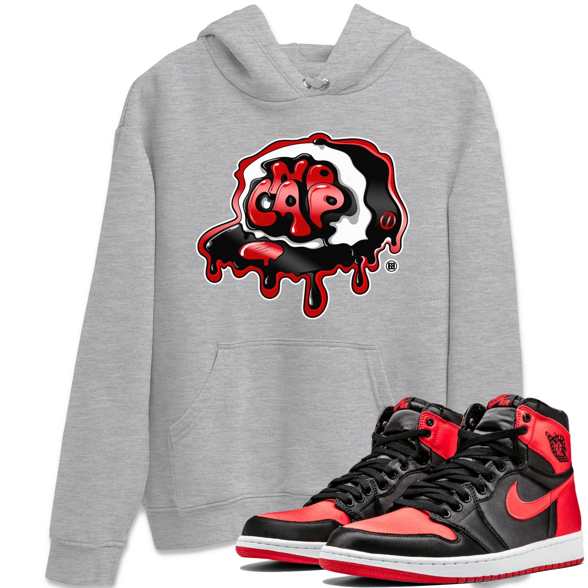 Air Jordan 1 Retro High OG Satin Bred shirt to match jordans No Cap Streetwear Sneaker Shirt Air Jordan 1 Satin Bred Drip Gear Zone Sneaker Matching Clothing Casual Unisex shirts Heather Grey 1 T-Shirt