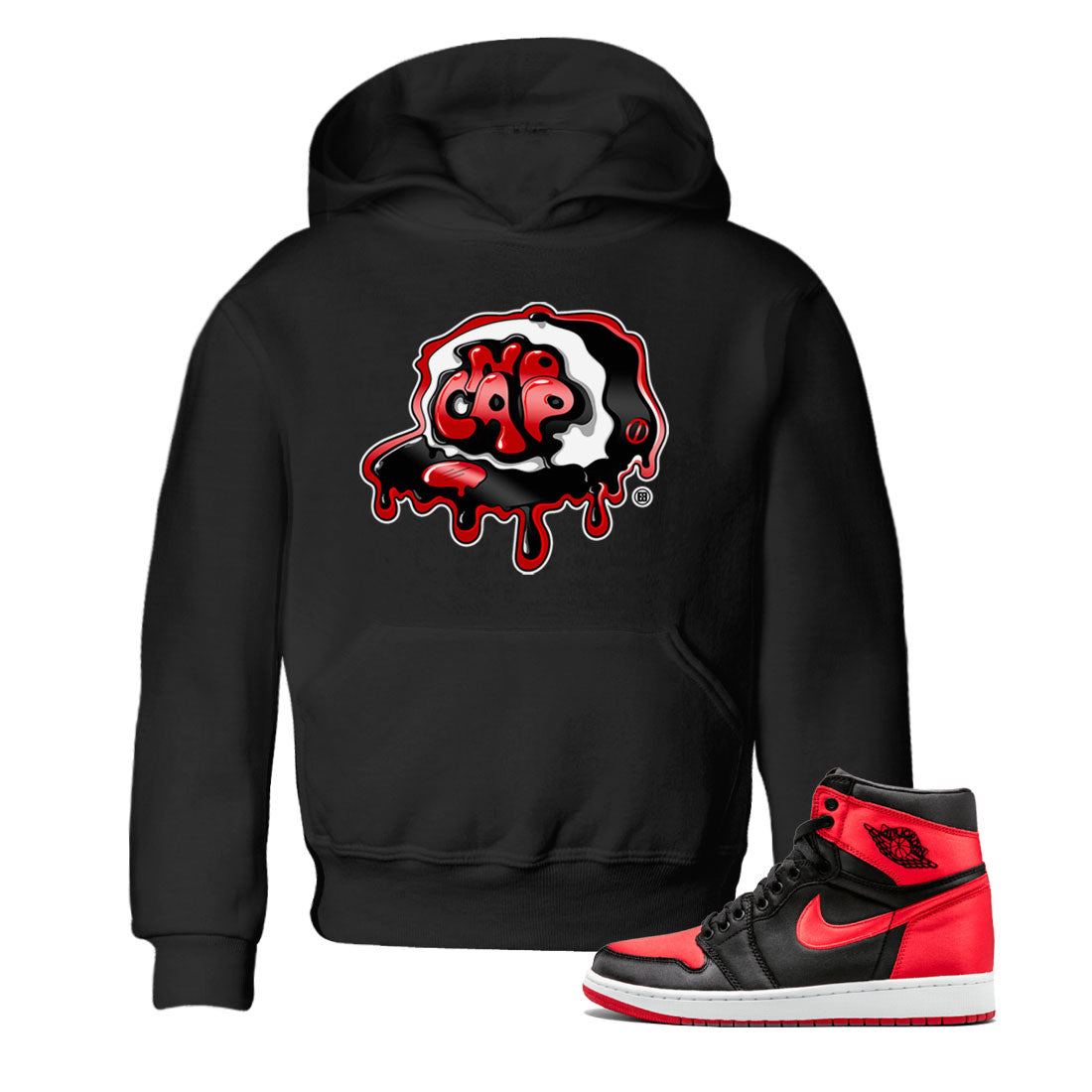 Air Jordan 1 Retro High OG Satin Bred shirt to match jordans No Cap Streetwear Sneaker Shirt Air Jordan 1 Satin Bred Drip Gear Zone Sneaker Matching Clothing Baby Toddler Kids Black 1 T-Shirt