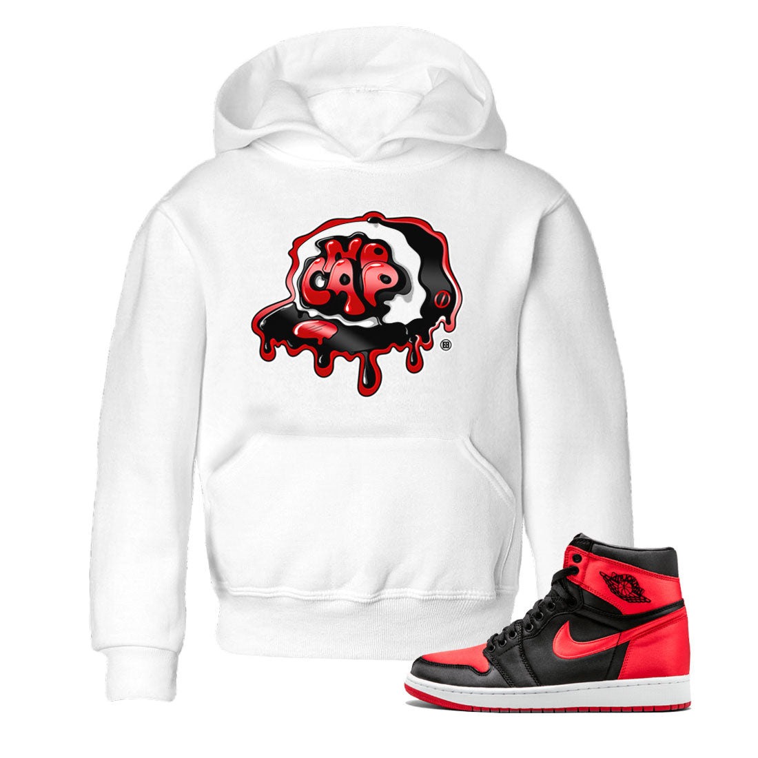Air Jordan 1 Retro High OG Satin Bred shirt to match jordans No Cap Streetwear Sneaker Shirt Air Jordan 1 Satin Bred Drip Gear Zone Sneaker Matching Clothing Baby Toddler Kids White 1 T-Shirt