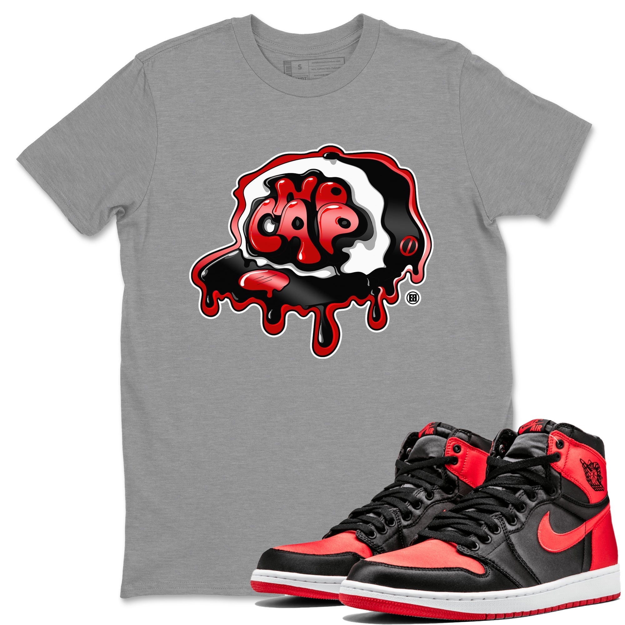 Air Jordan 1 Retro High OG Satin Bred shirt to match jordans No Cap Streetwear Sneaker Shirt Air Jordan 1 Satin Bred Drip Gear Zone Sneaker Matching Clothing Casual Unisex shirts Heather Grey 1 T-Shirt