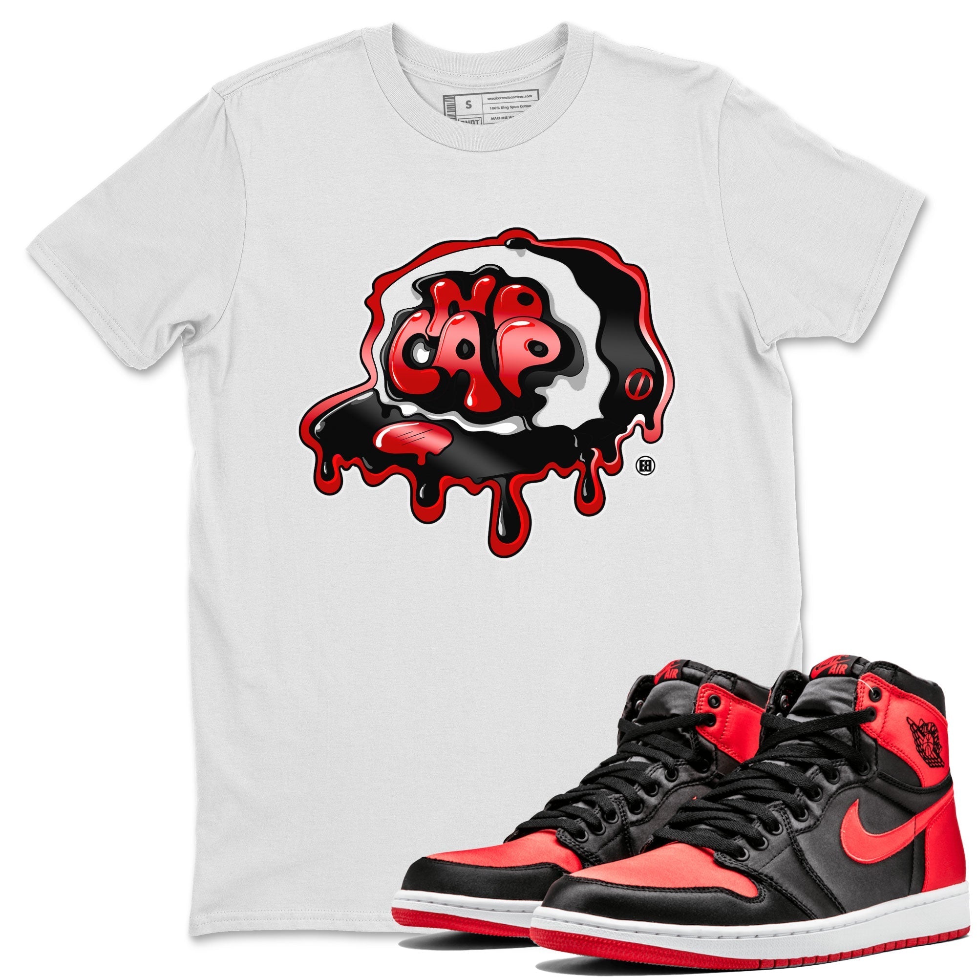Air Jordan 1 Retro High OG Satin Bred shirt to match jordans No Cap Streetwear Sneaker Shirt Air Jordan 1 Satin Bred Drip Gear Zone Sneaker Matching Clothing Casual Unisex shirts White 1 T-Shirt