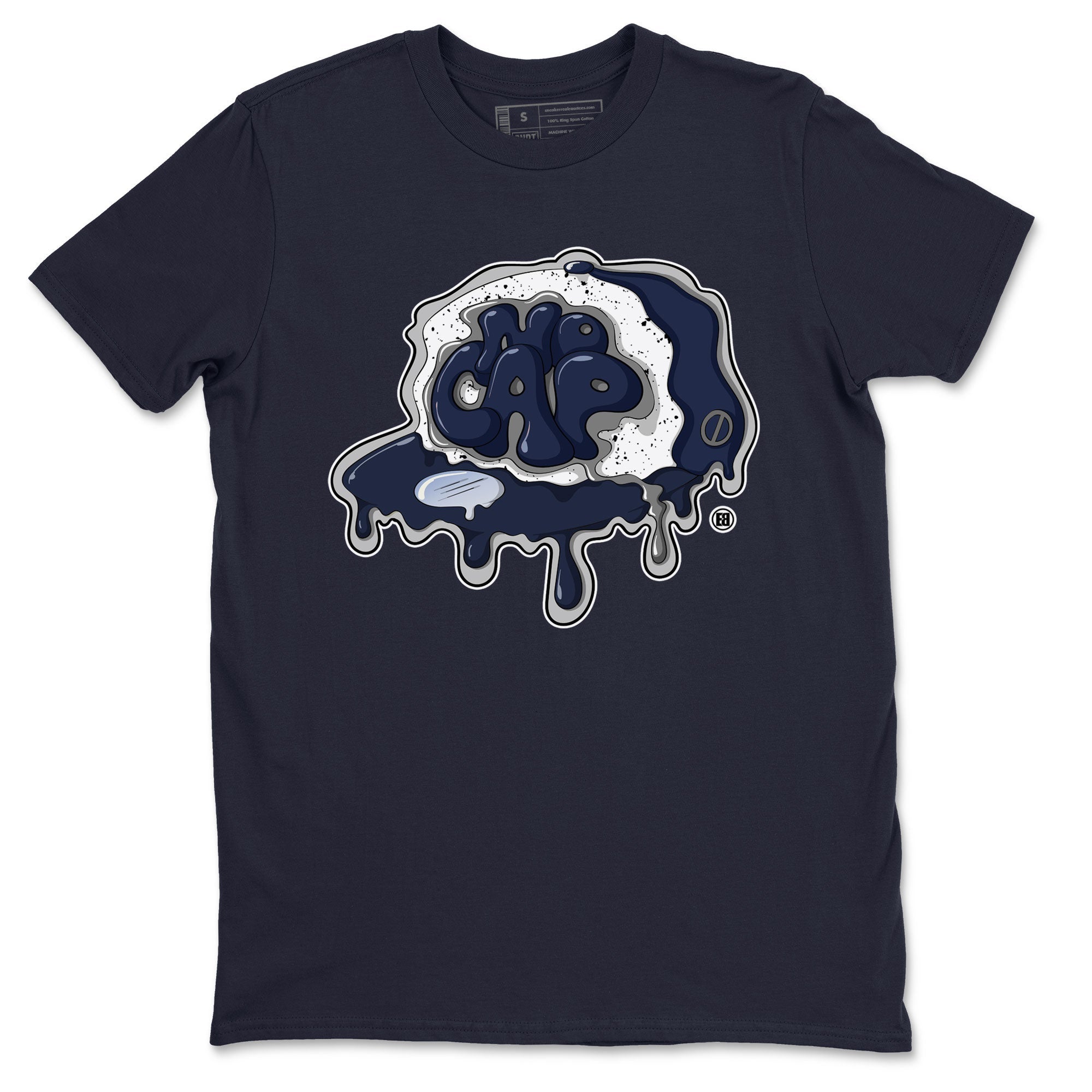 5s Georgetown shirt to match  jordans No Cap Streetwear Sneaker Shirt Air Jordan 5 Georgetown Drip Gear Zone Sneaker Matching Clothing Unisex Navy 2 T-Shirt