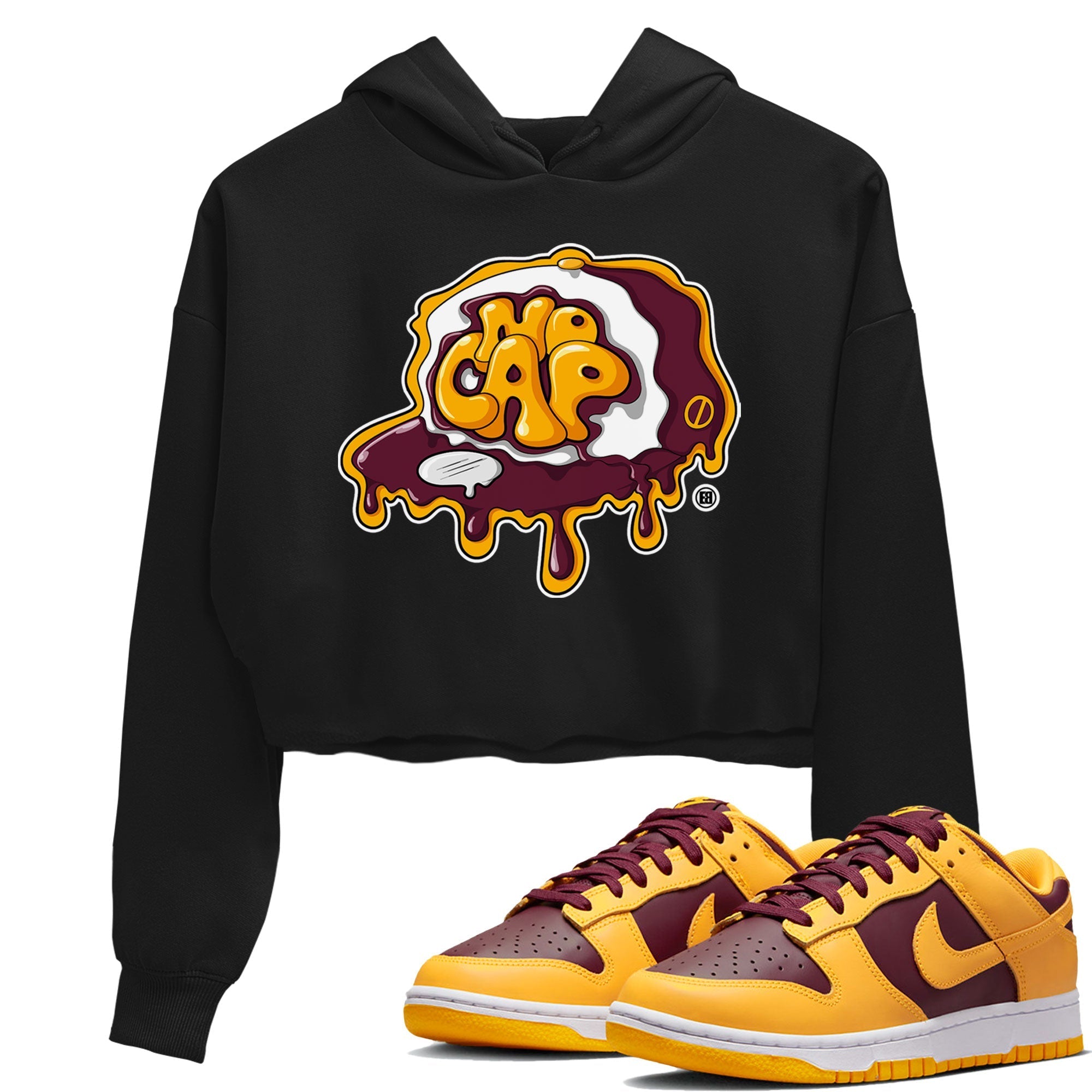 Nike Dunk Arizona State shirt to match jordans No Cap Streetwear Sneaker Shirt Nike Dunk Arizona State Drip Gear Zone Sneaker Matching Clothing Black 1 Crop T-Shirt