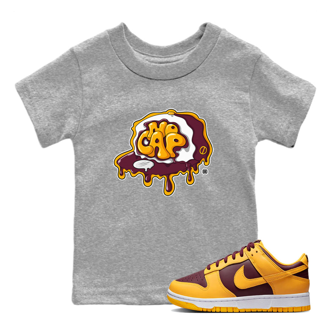 Nike Dunk Arizona State shirt to match jordans No Cap Streetwear Sneaker Shirt Nike Dunk Arizona State Drip Gear Zone Sneaker Matching Clothing Baby Toddler Heather Grey 1 T-Shirt