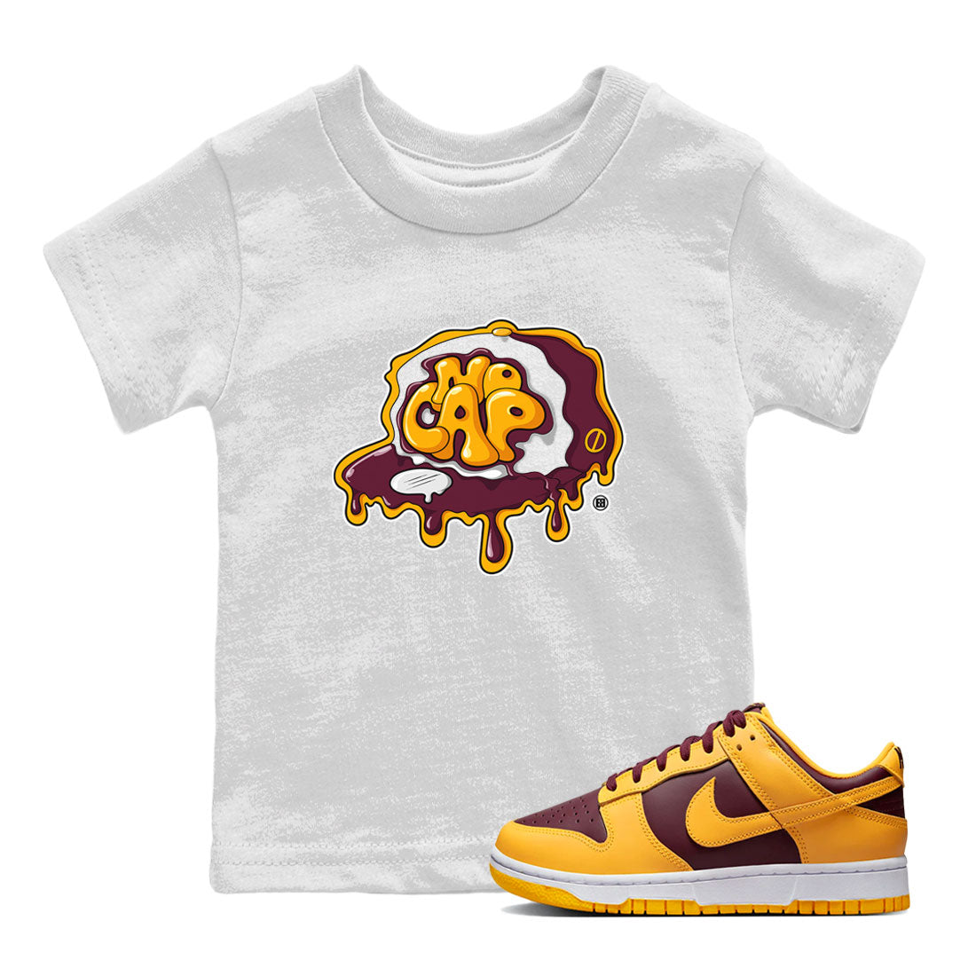 Nike Dunk Arizona State shirt to match jordans No Cap Streetwear Sneaker Shirt Nike Dunk Arizona State Drip Gear Zone Sneaker Matching Clothing Baby Toddler White 1 T-Shirt