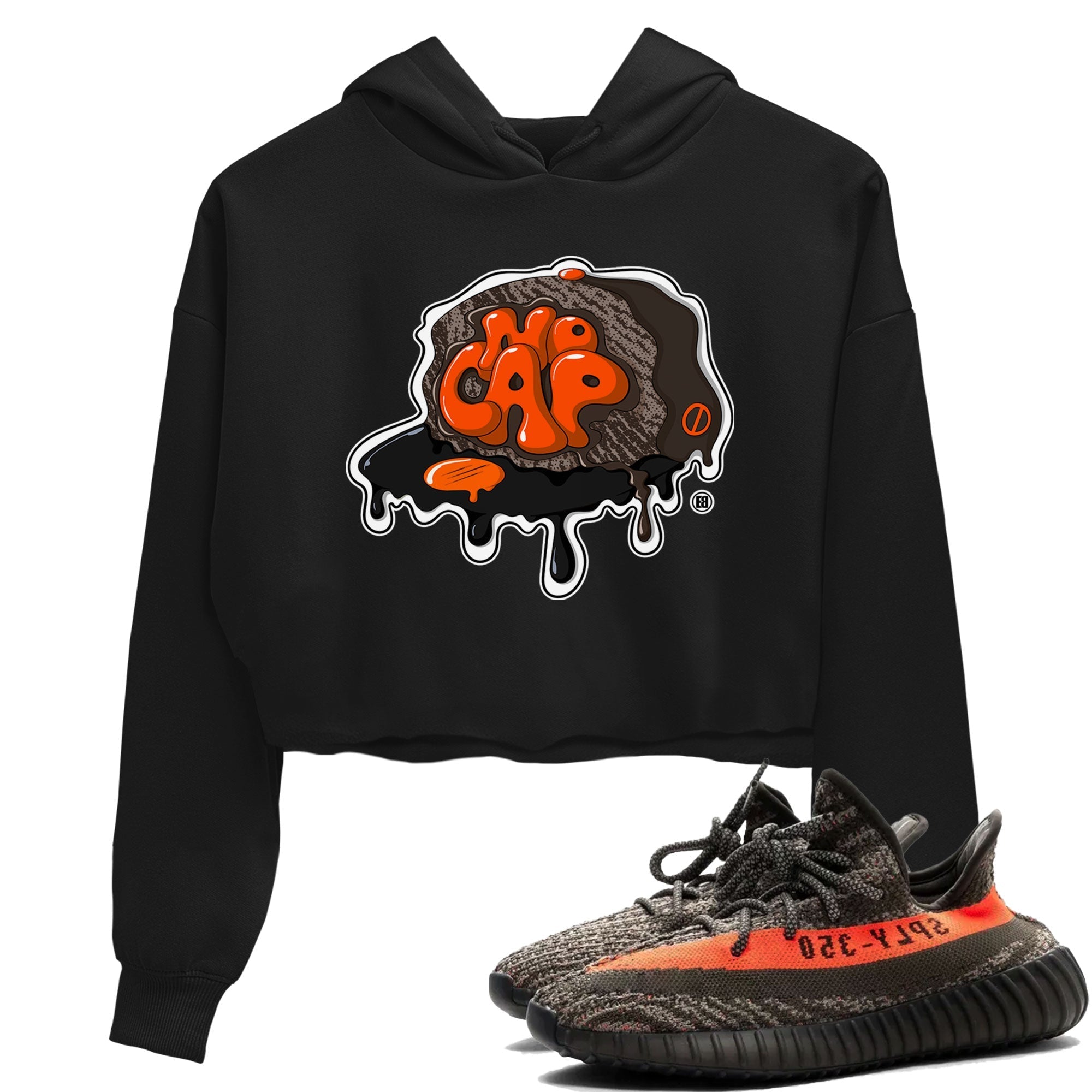 Yeezy Boost 350 V2 Carbon Beluga shirt to match jordans No Cap Streetwear Sneaker Shirt Yeezy 350 Carbon Beluga Drip Gear Zone Sneaker Matching Clothing White 2 Crop T-Shirt