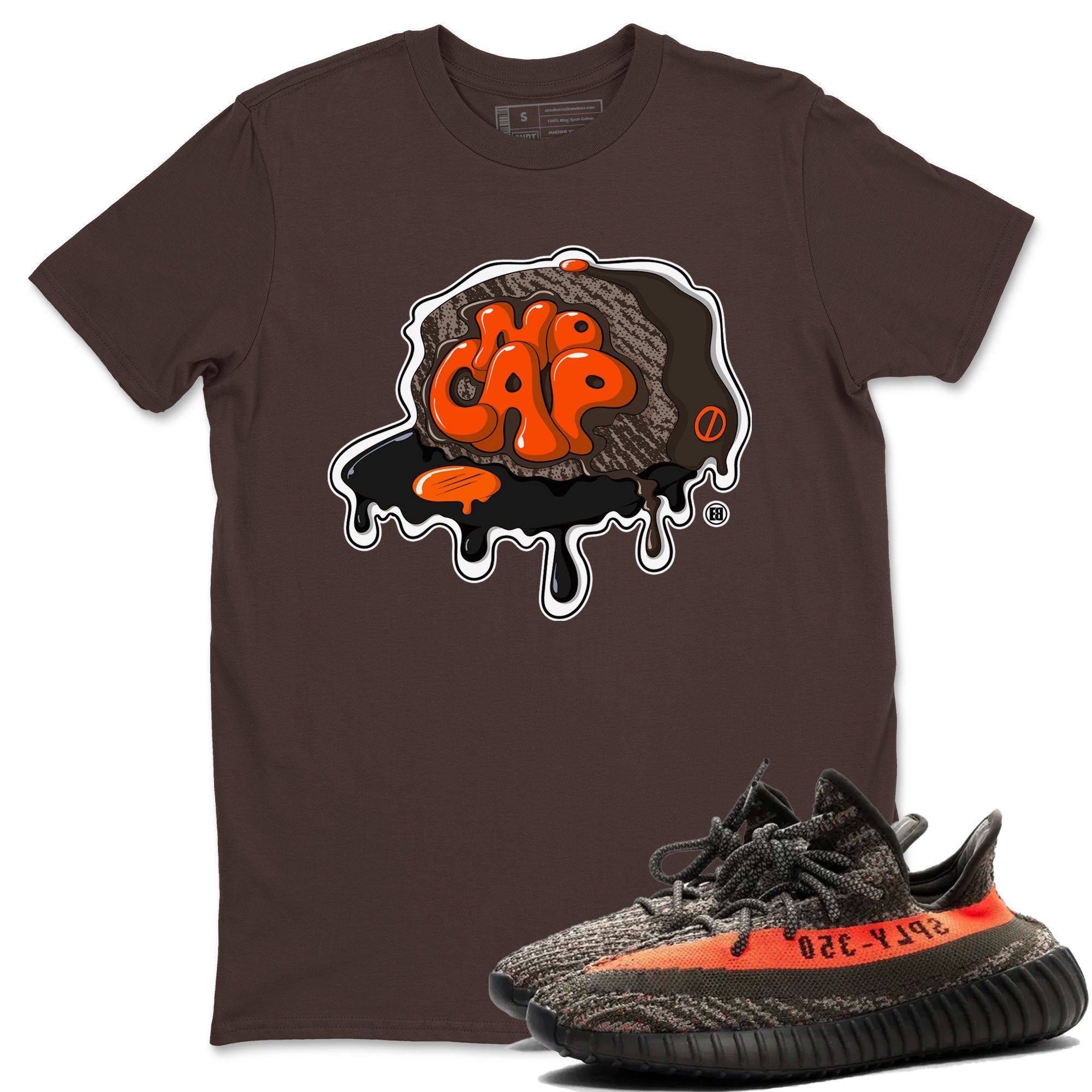 Yeezy Boost 350 V2 Carbon Beluga shirt to match jordans No Cap Streetwear Sneaker Shirt Yeezy 350 Carbon Beluga Drip Gear Zone Sneaker Matching Clothing Unisex Dark Chocolate 1 T-Shirt