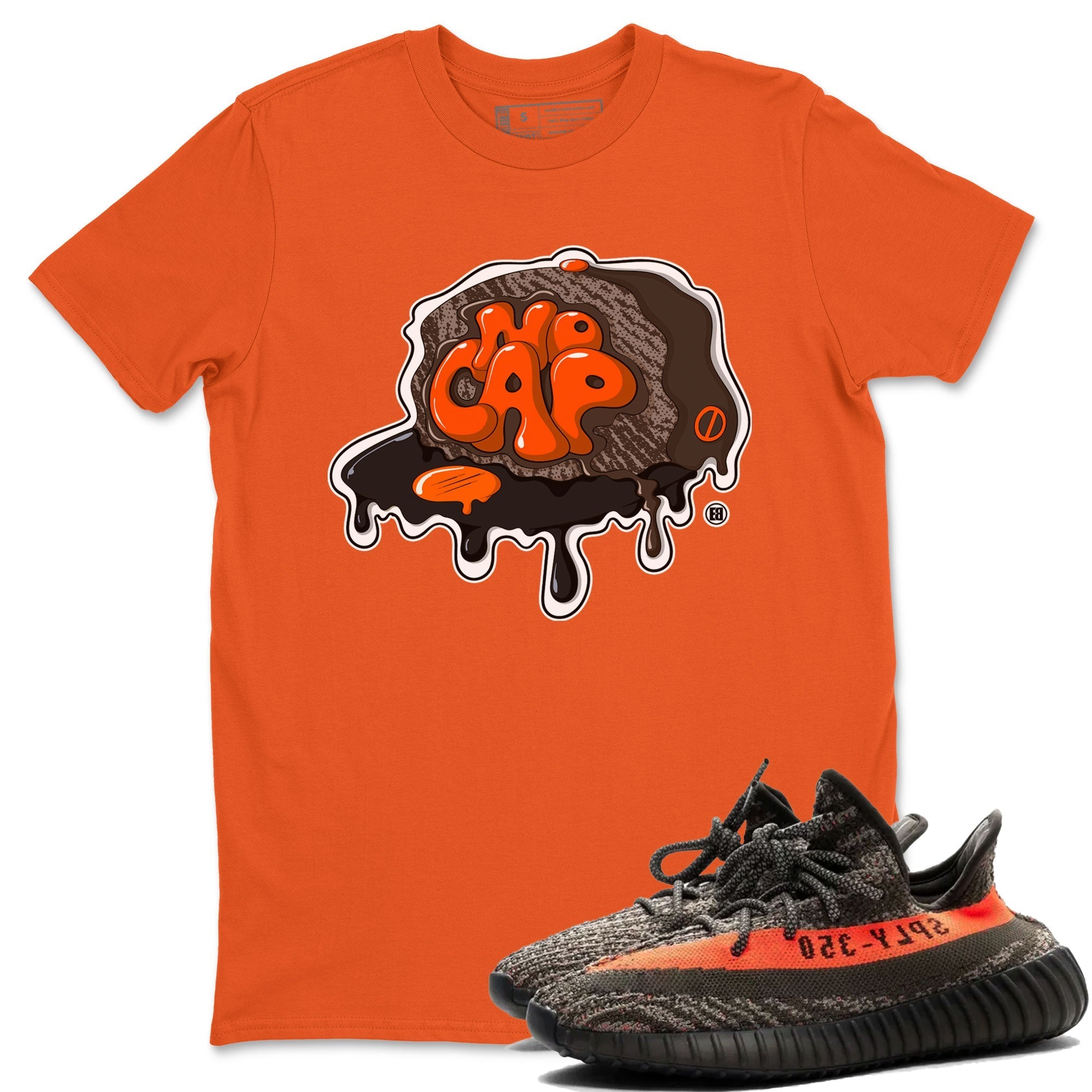 Yeezy Boost 350 V2 Carbon Beluga shirt to match jordans No Cap Streetwear Sneaker Shirt Yeezy 350 Carbon Beluga Drip Gear Zone Sneaker Matching Clothing Unisex Orange 1 T-Shirt