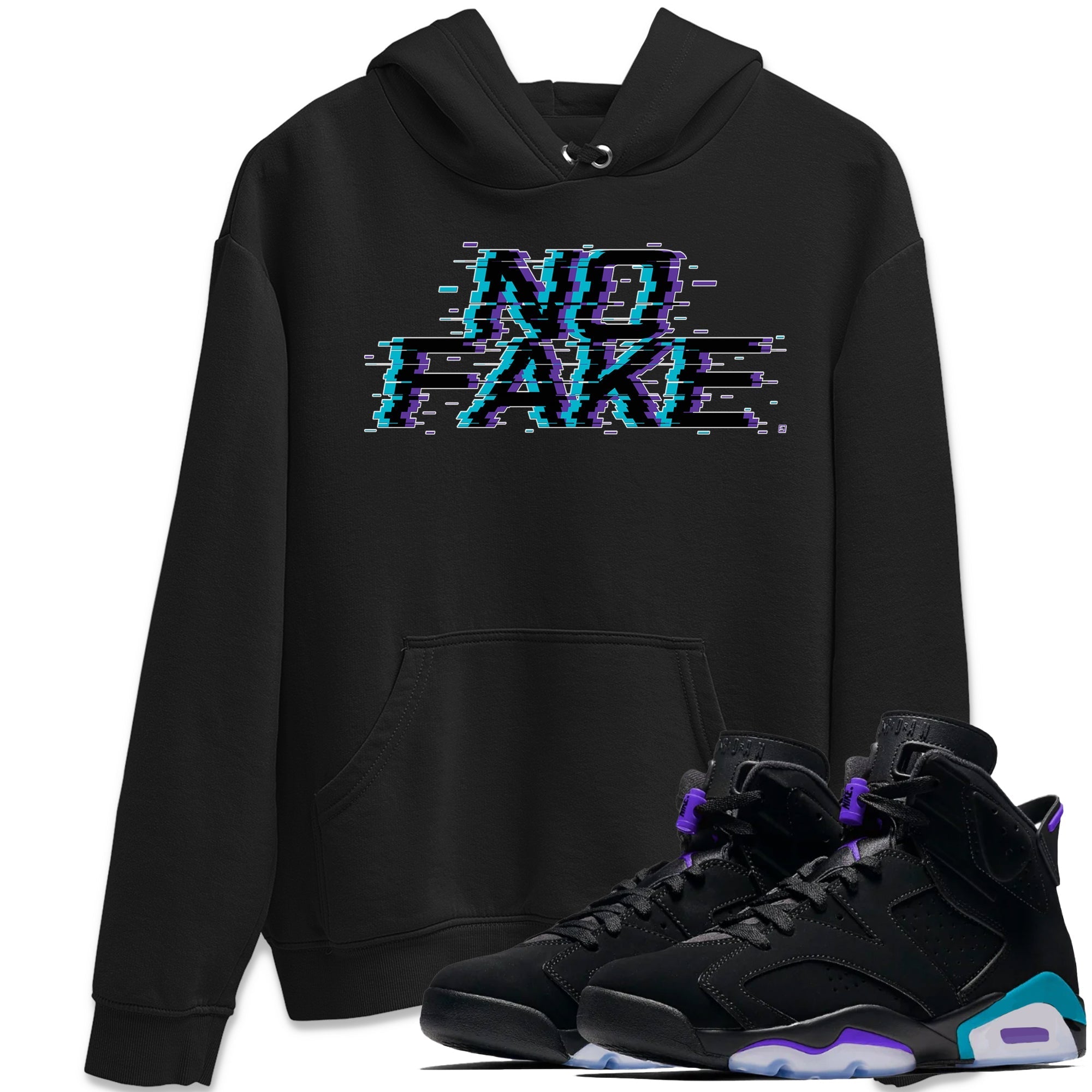 Jordan 6 Retro Aqua shirt to match jordans No Fake Glitch Streetwear Sneaker Shirt Air Jordan 6 Aqua Drip Gear Zone Sneaker Matching Clothing Unisex Black 1 T-Shirt