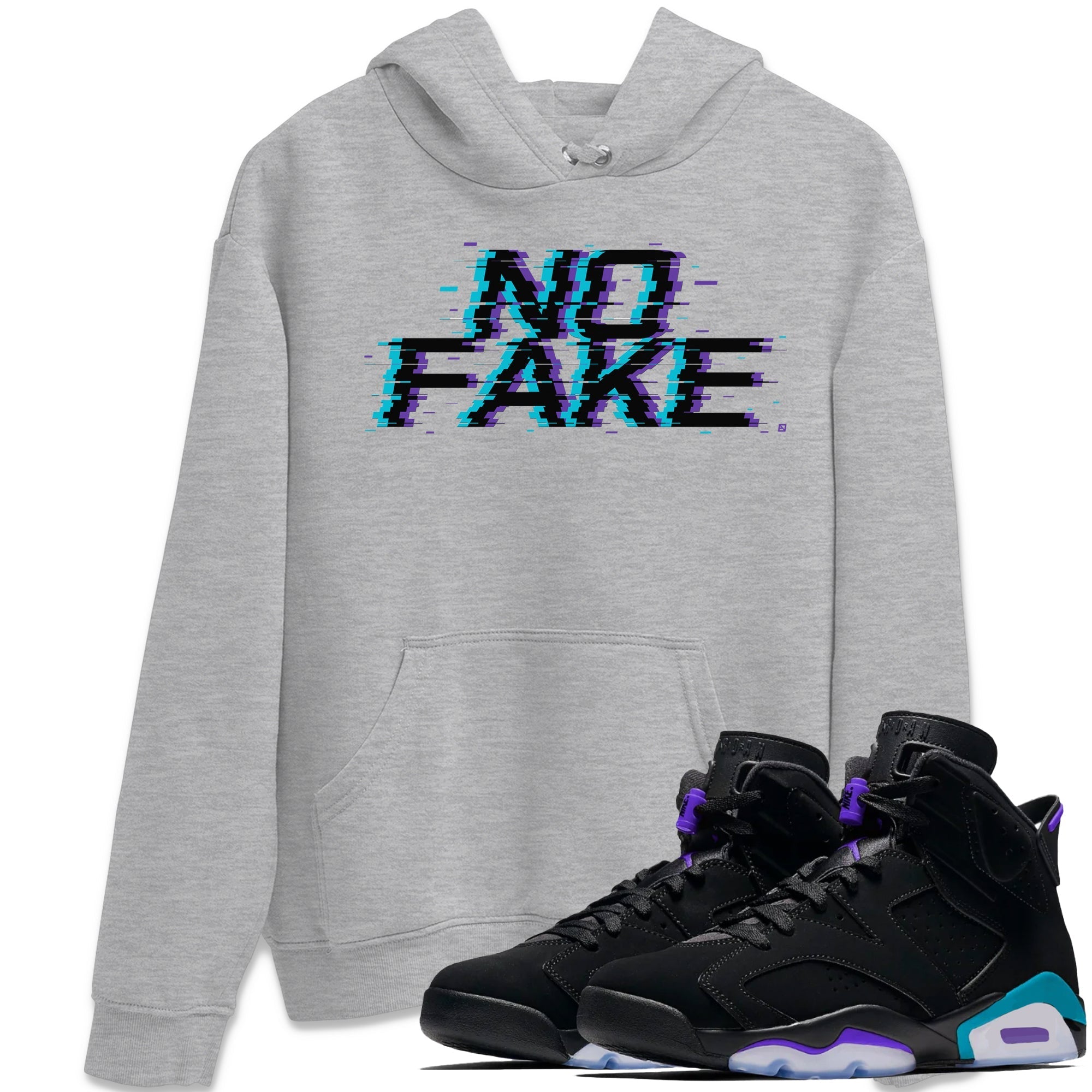 Jordan 6 Retro Aqua shirt to match jordans No Fake Glitch Streetwear Sneaker Shirt Air Jordan 6 Aqua Drip Gear Zone Sneaker Matching Clothing Unisex Heather Grey 1 T-Shirt