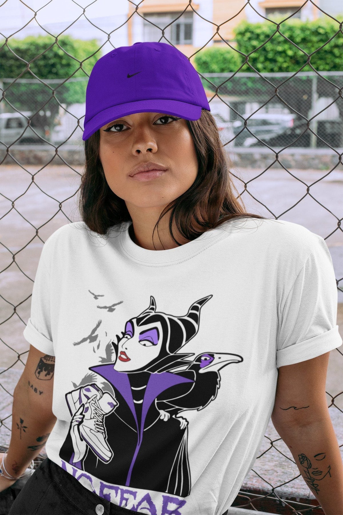 Jordan 1 WMNS Court Purple Shirt To Match Jordans No Fear Sneaker Tees Jordan 1 WMNS Court Purple Drip Gear Zone Sneaker Matching Clothing Unisex Shirts