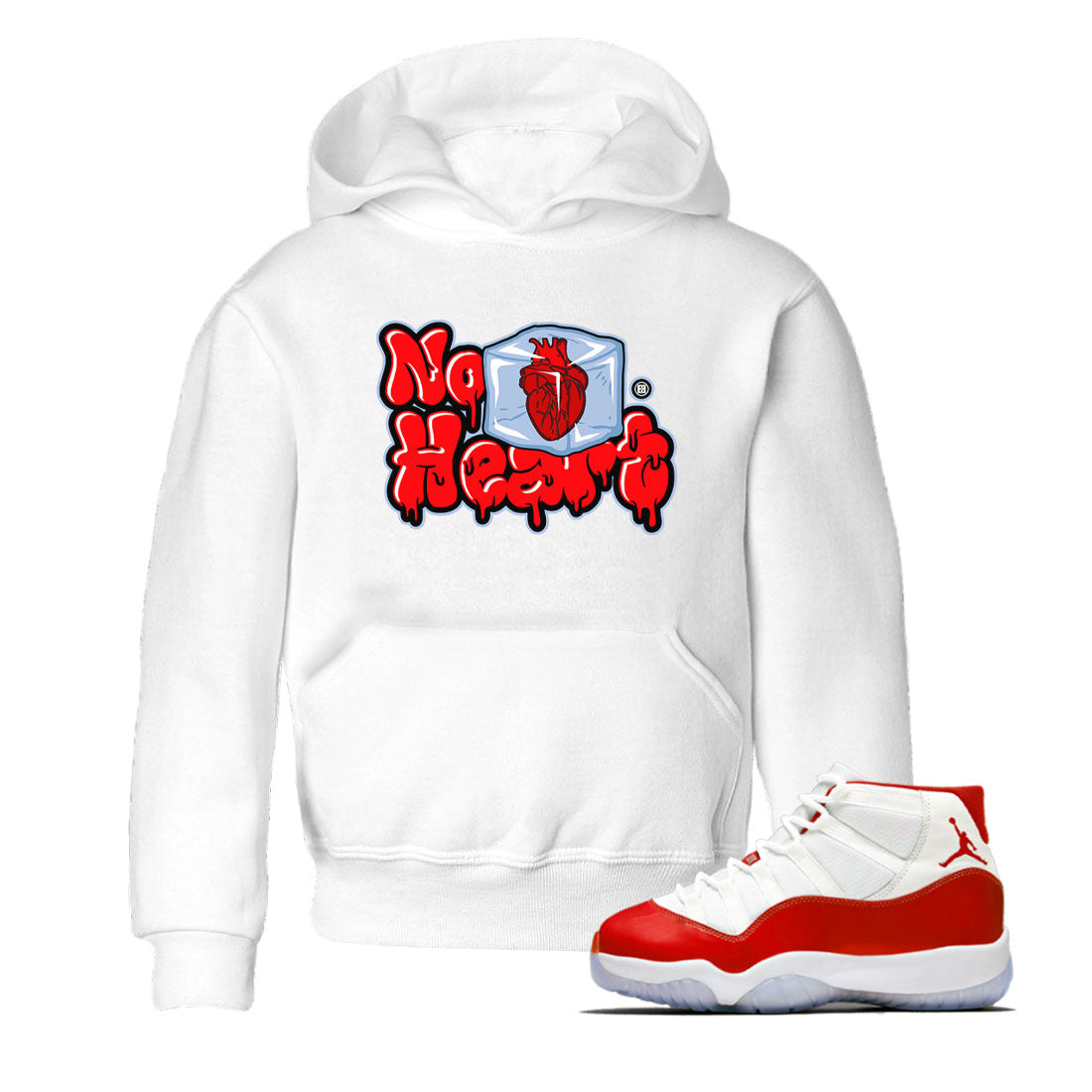 Air Jordan 11 Cherry shirt to match jordans No Hearts sneaker tees Air Jordan 11 Retro Cherry Drip Gear Zone Baby Toddler White 1 T-Shirt