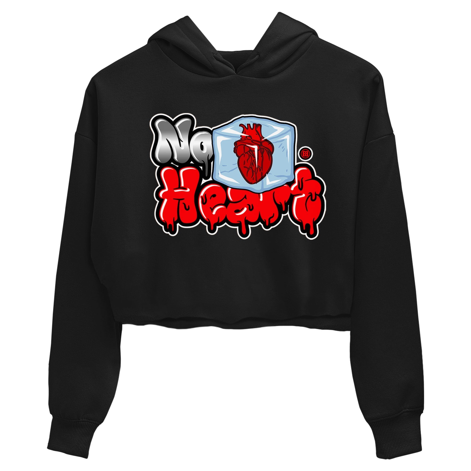 Air Jordan 12 Cherry shirt to match jordans No Hearts sneaker tees Air Jordan 12 Cherry Drip Gear Zone Black 2 Crop T-Shirt