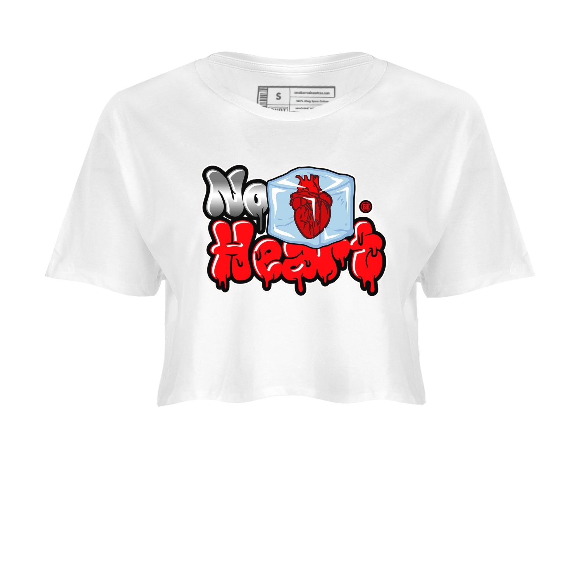 Air Jordan 12 Cherry shirt to match jordans No Hearts sneaker tees Air Jordan 12 Cherry Drip Gear Zone White 2 Crop T-Shirt