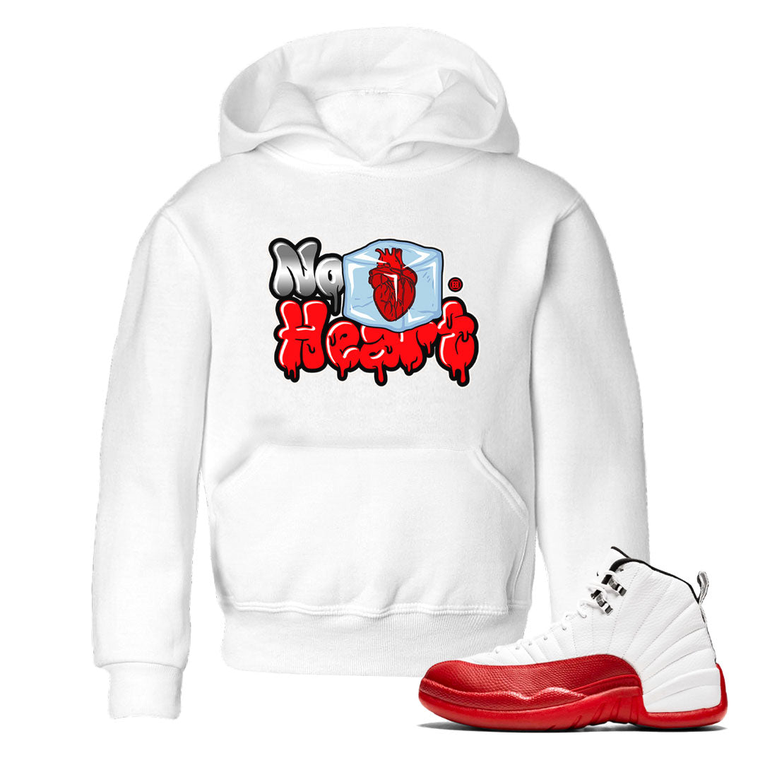 Air Jordan 12 Cherry shirt to match jordans No Hearts sneaker tees Air Jordan 12 Cherry Drip Gear Zone Baby Toddler White 1 T-Shirt