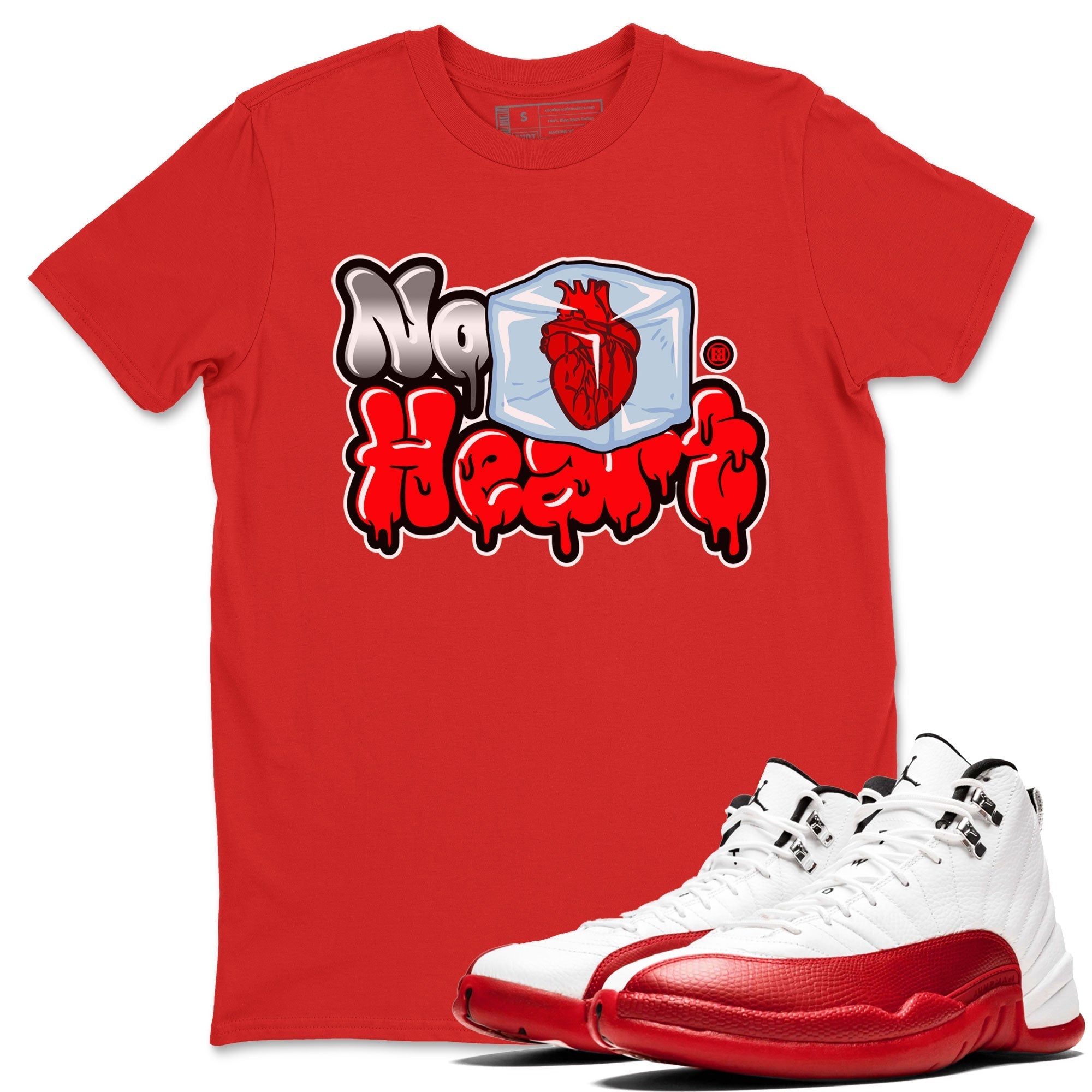 Air Jordan 12 Cherry shirt to match jordans No Hearts sneaker tees Air Jordan 12 Cherry Drip Gear Zone Unisex Red 1 T-Shirt