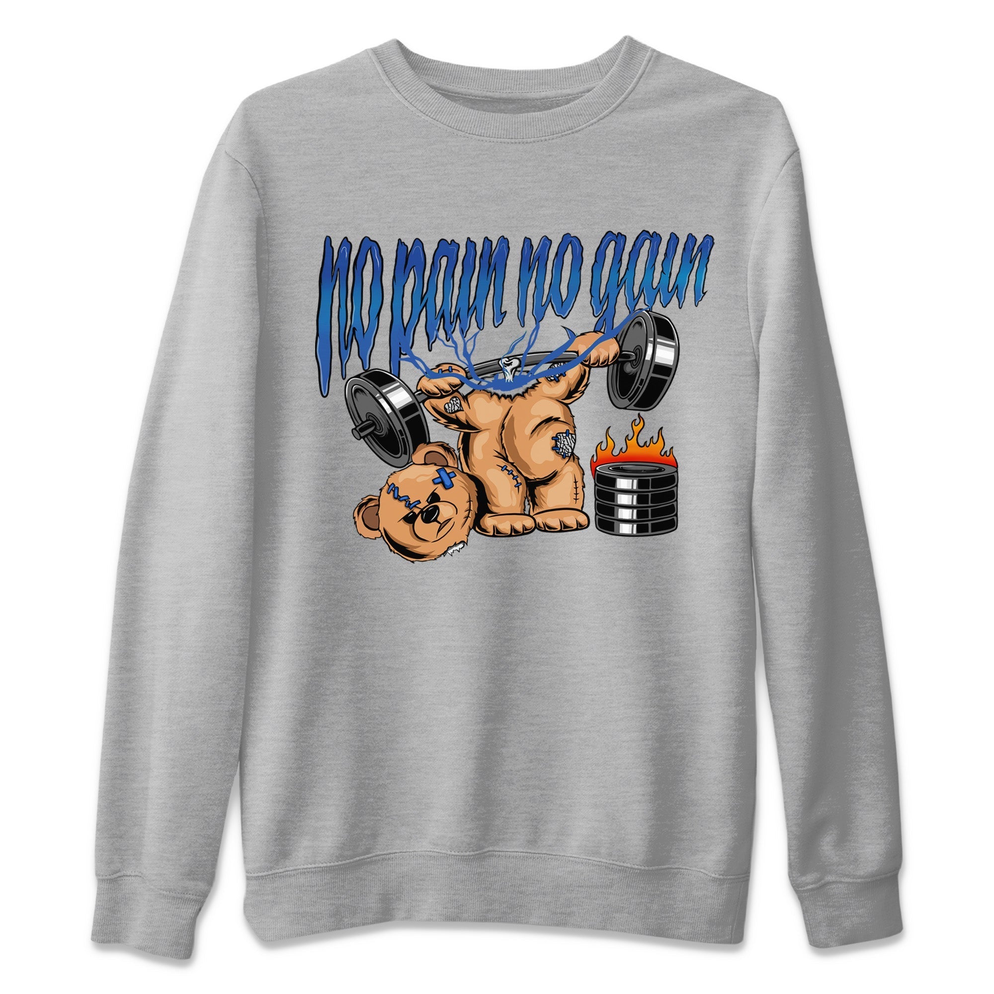 Air Jordan 3 Wizards Sneaker Match Tees No Pain No Gain Streetwear Sneaker Shirt Air Jordan 3 Retro Wizards Sneaker Release Tees Unisex Shirts Heather Grey 2