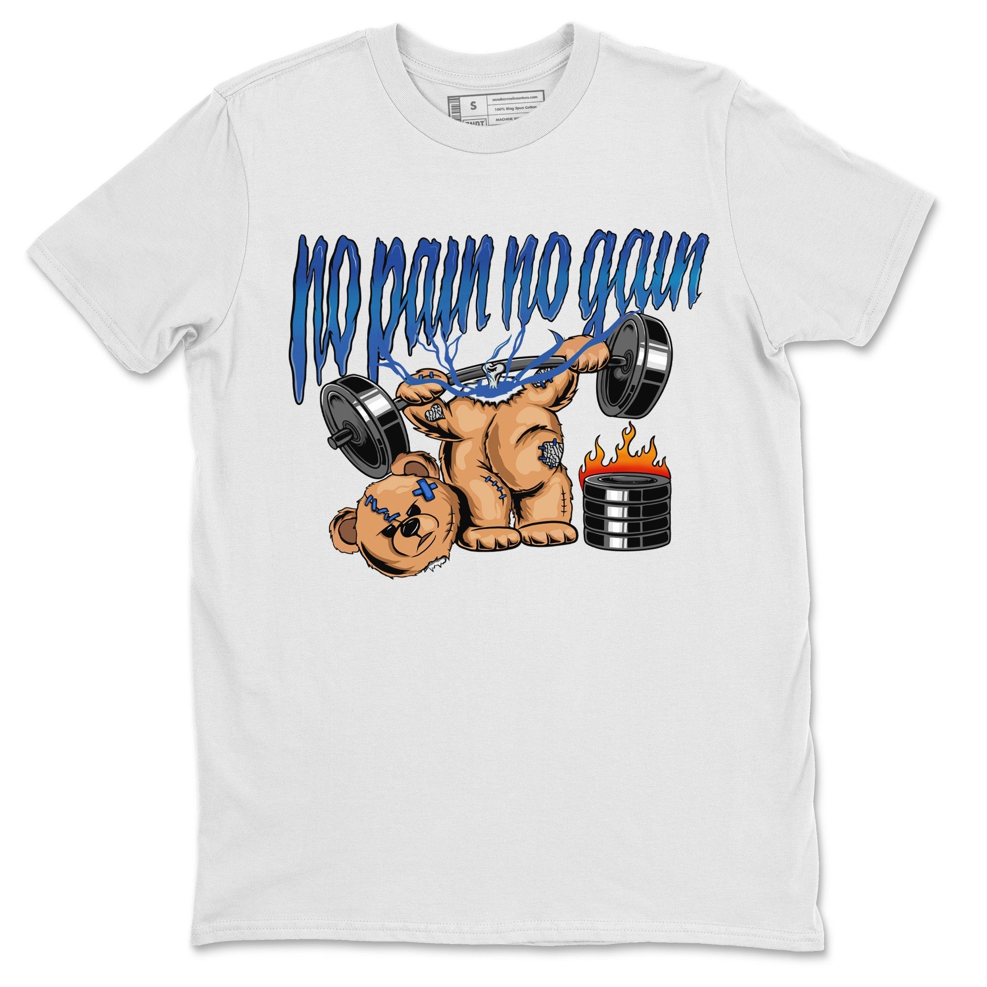 Air Jordan 3 Wizards Sneaker Match Tees No Pain No Gain Streetwear Sneaker Shirt Air Jordan 3 Retro Wizards Sneaker Release Tees Unisex Shirts White 2