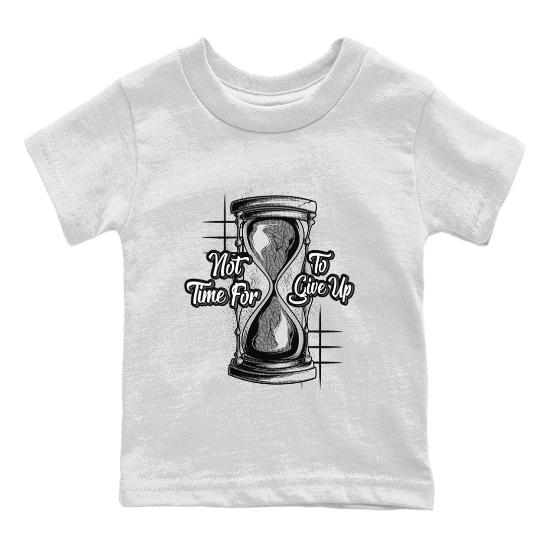 Air Jordan 1 White Cement Sneaker Match Tees Not Time For To Give Up Sneaker Tees Air Jordan 1 White Cement Shirt Kids Shirts White 2