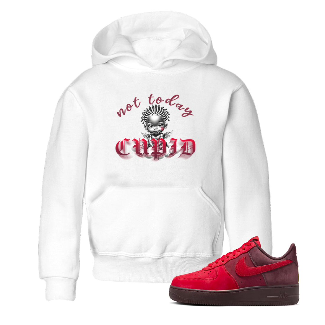 AF1 Layers Of Love shirt Valentine's Day Shirt to match jordans Not Today Cupid sneaker tees Air Force 1 Layers Of Love Drip Gear Zone baby toddler White 1 cotton Shirt